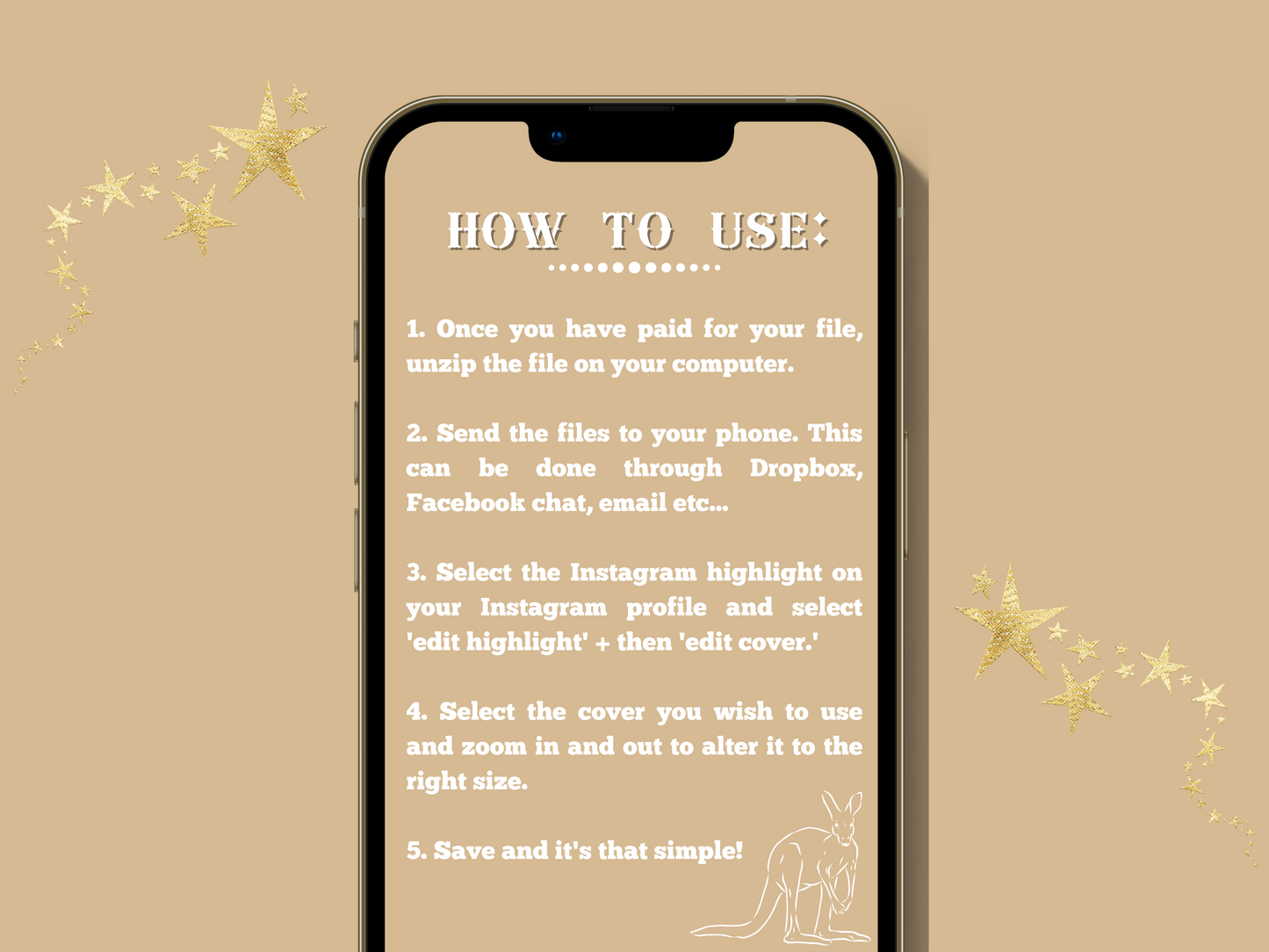 Australian travel boho Instagram highlight covers + story backgrounds - tan cream Australian wanderlust IG icons