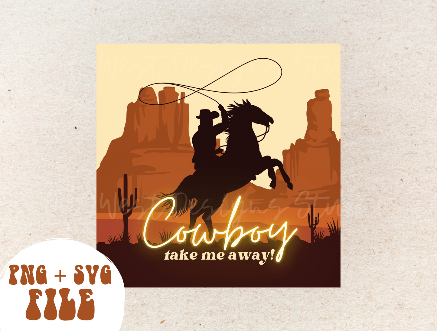 Western Cowboy Desert Current Mood PNG file | Rodeo SVG | Retro Sublimations, Cowgirl Sublimation, Designs Digital Downloads, Shirt Design