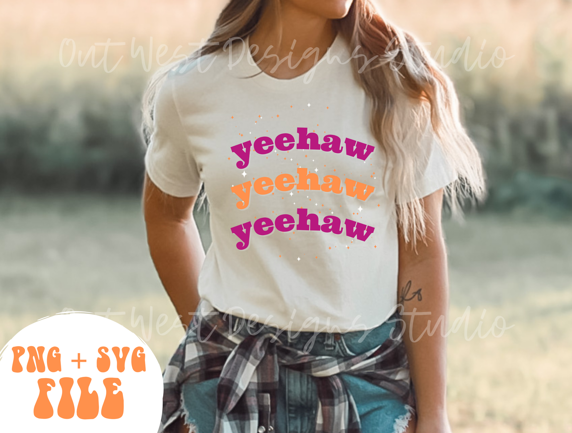 Yeehaw Western PNG + SVG file | Rust + stars | Retro Sublimations, Cowgirl Sublimation, Designs Digital Downloads, Shirt | country