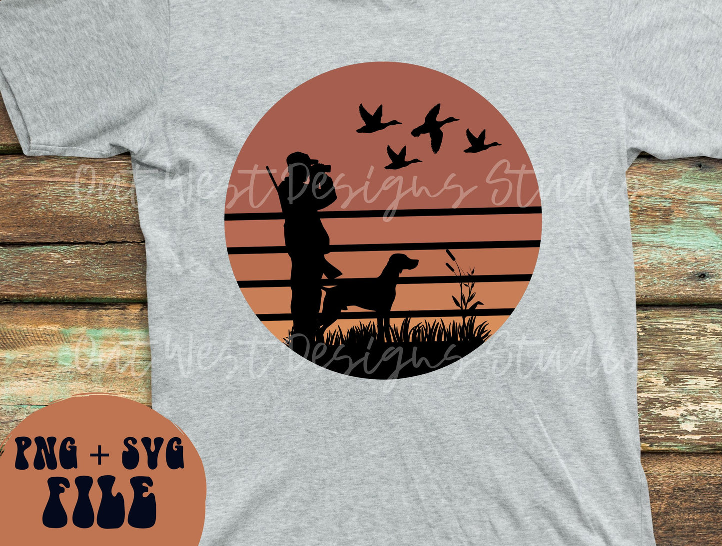 Duck Hunting hunter with dog Country SVG + PNG, Buck geese Season | Cut file Sublimation Design instant Downloads | Digital files