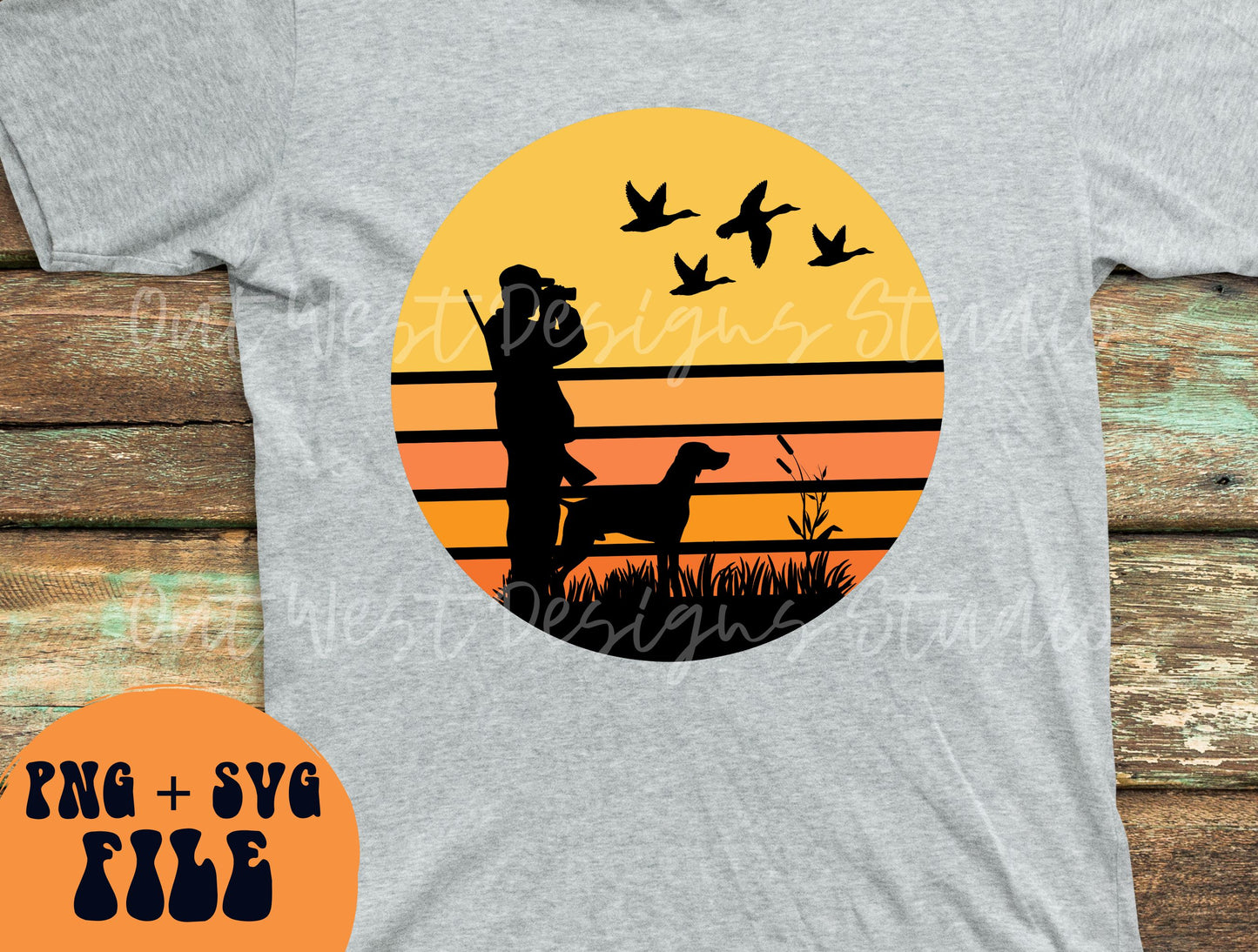 Duck Hunting hunter with dog Country SVG + PNG, Buck geese Season | Cut file Sublimation Design instant Downloads | Digital files