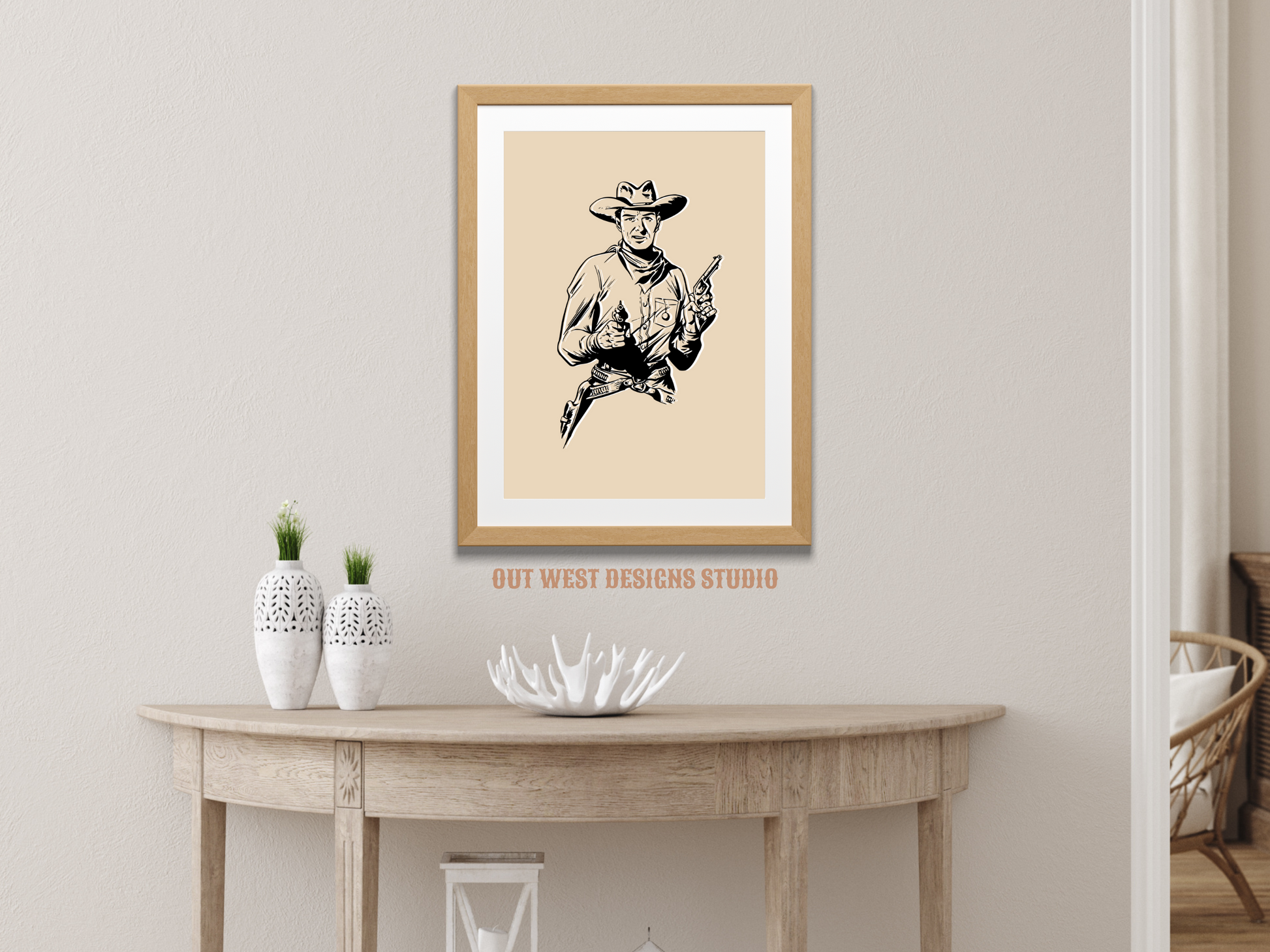 Printable Cowboy John Wayne western print - mustard - Western home decor Poster wall art long country sheriff south western!Printable Lone Outlaw cowboy western print - Cream + black - Western home decor - Poster wall art long country sheriff south western!