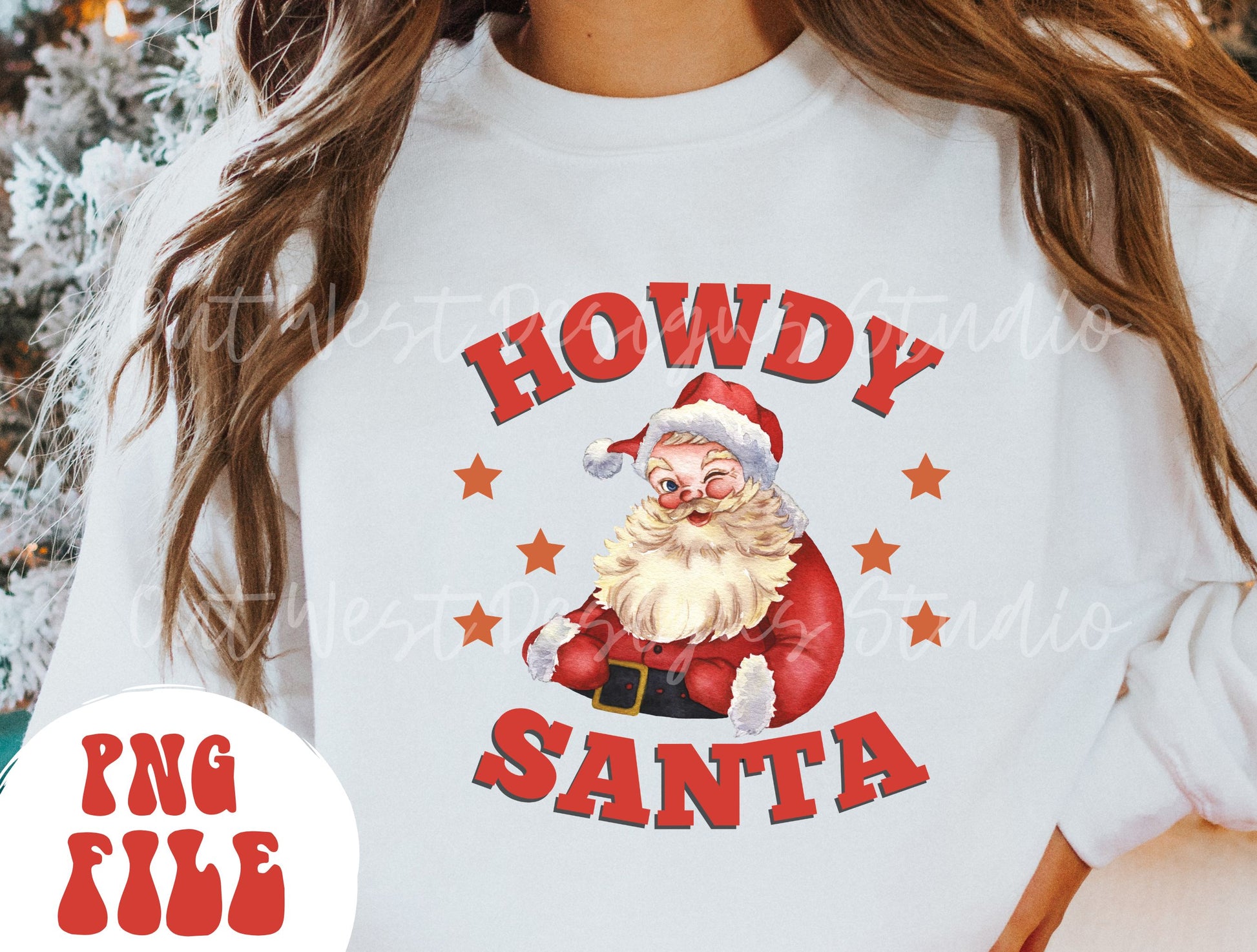 Howdy Santa Country Christmas Vintage Sublimation, Western Png, Digital Illustration, Sublimation File, Christmas Png, Xmas png