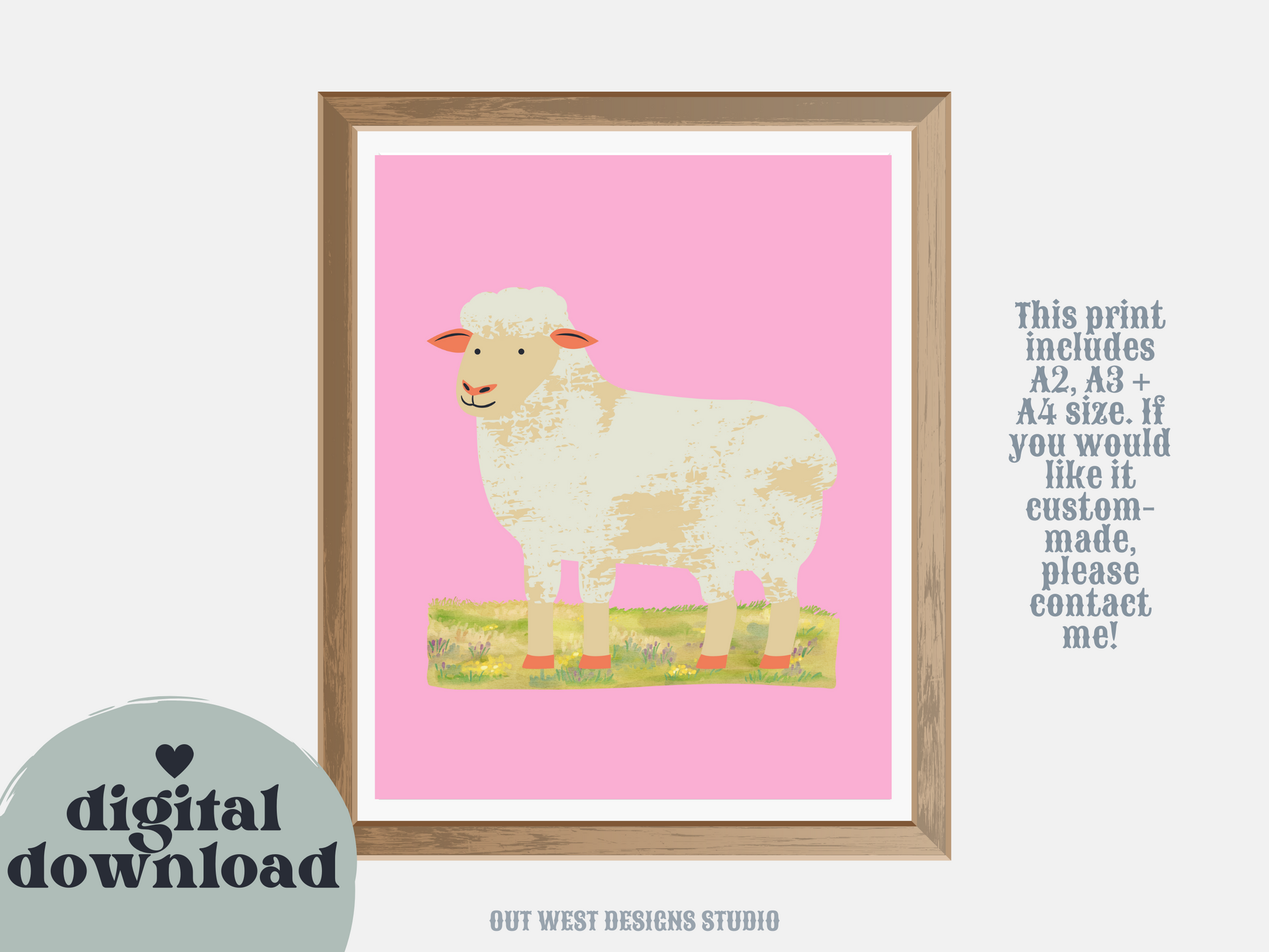 Cute farm animal prints - babies, toddler boys nursery home wall decor - farming baby animal water-color kids bedroom