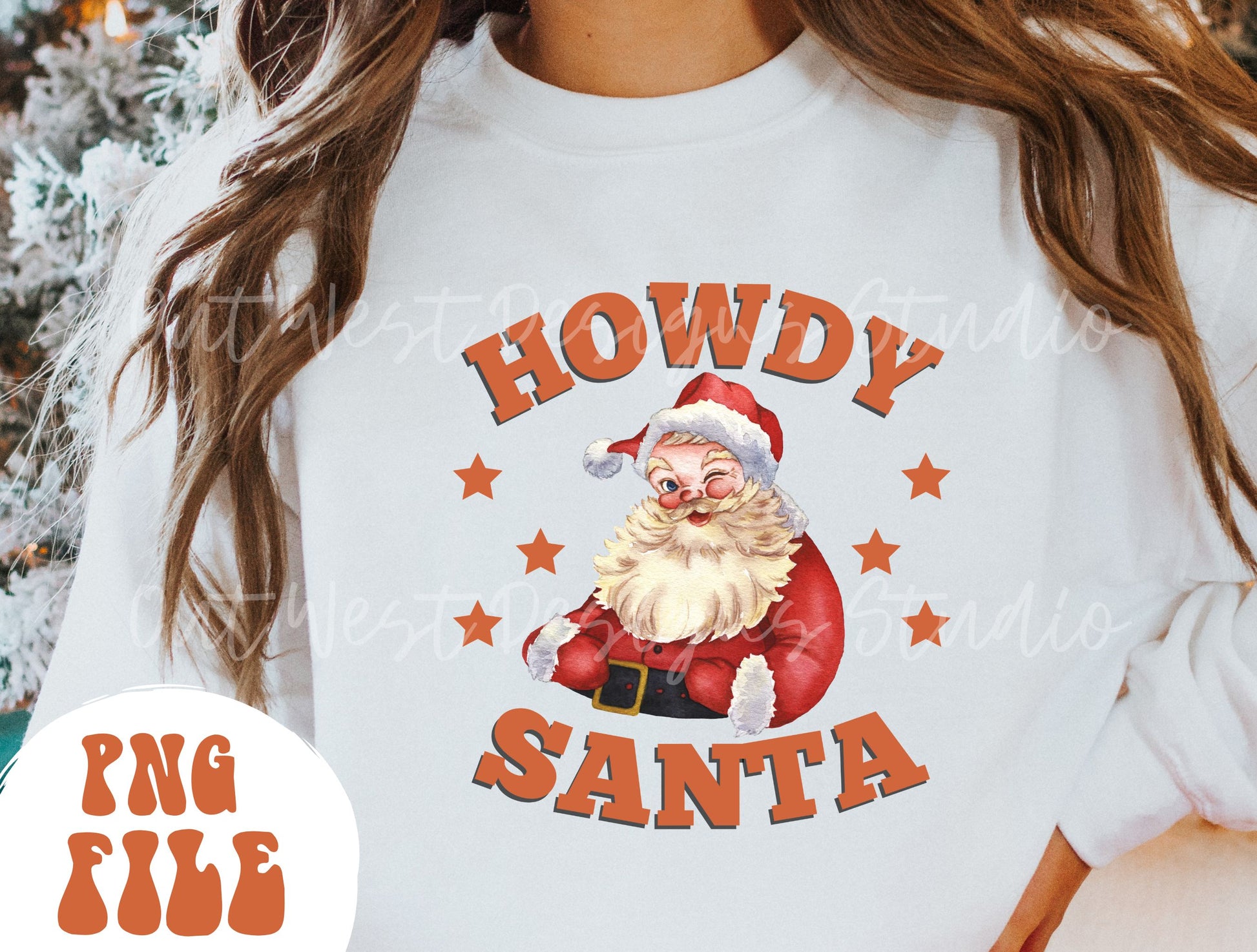 Howdy Santa Country Christmas Vintage Sublimation, Western Png, Digital Illustration, Sublimation File, Christmas Png, Xmas png