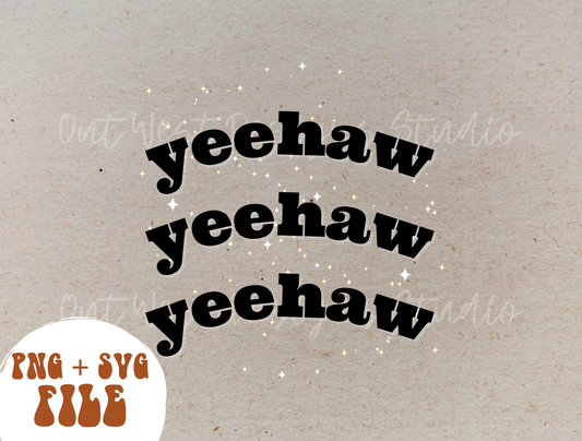 Yeehaw Western PNG + SVG file | Rust + stars | Retro Sublimations, Cowgirl Sublimation, Designs Digital Downloads, Shirt | country