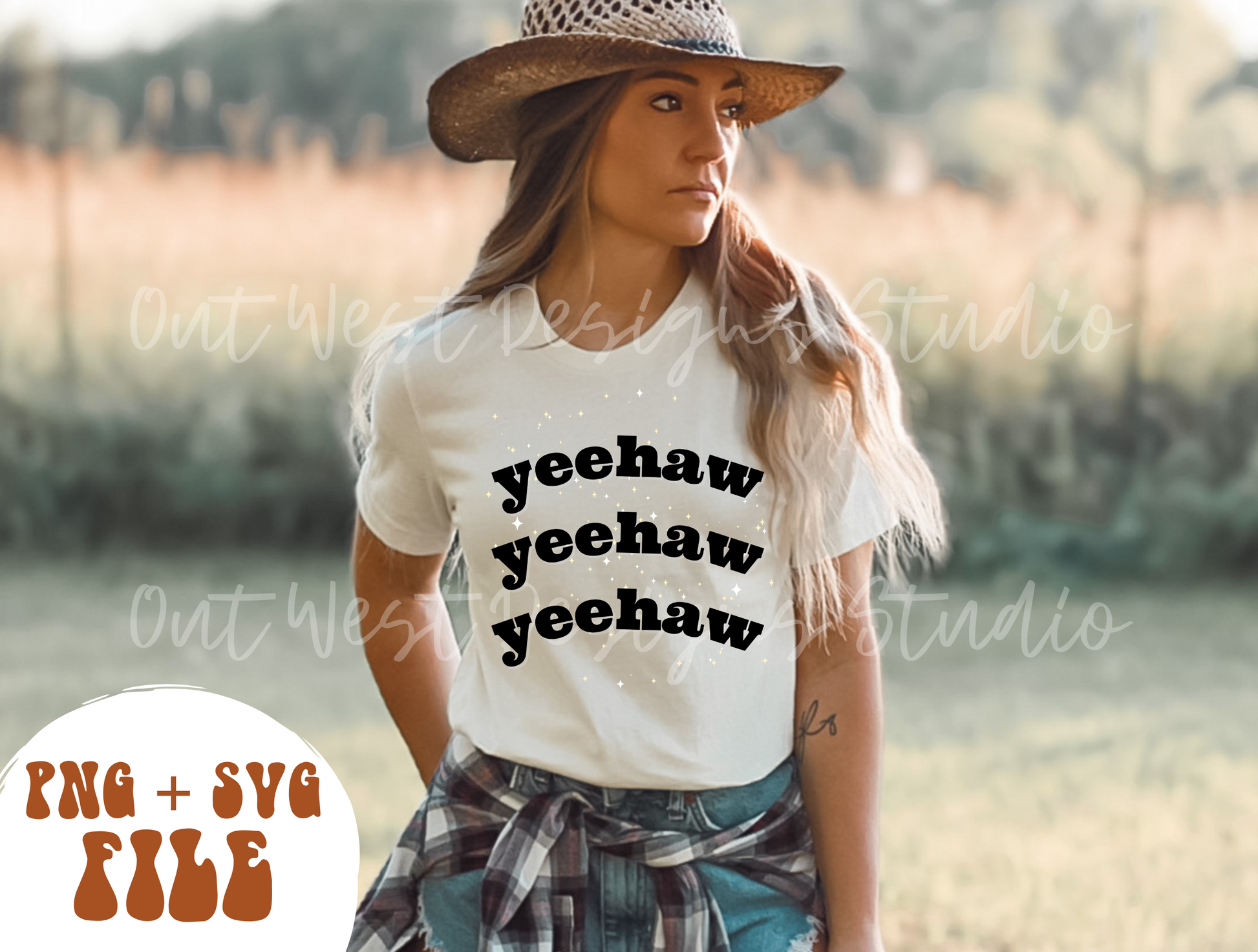 Yeehaw Western PNG + SVG file | Rust + stars | Retro Sublimations, Cowgirl Sublimation, Designs Digital Downloads, Shirt | country