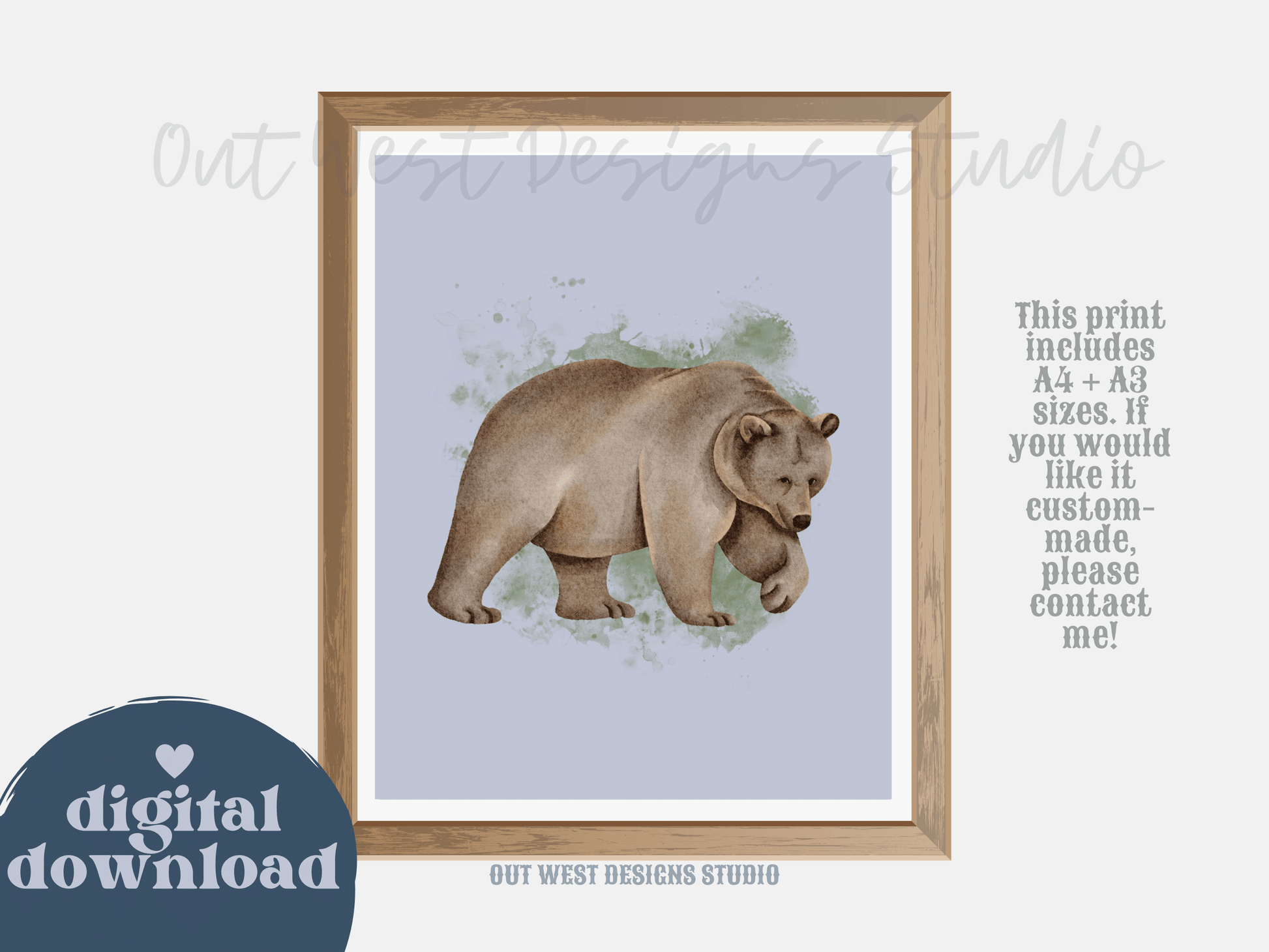 Woodlands animal print- babies, toddler boys + girls nursery home wall decor - fox deer raccoon wolf moose bear Canadian kids bedroom