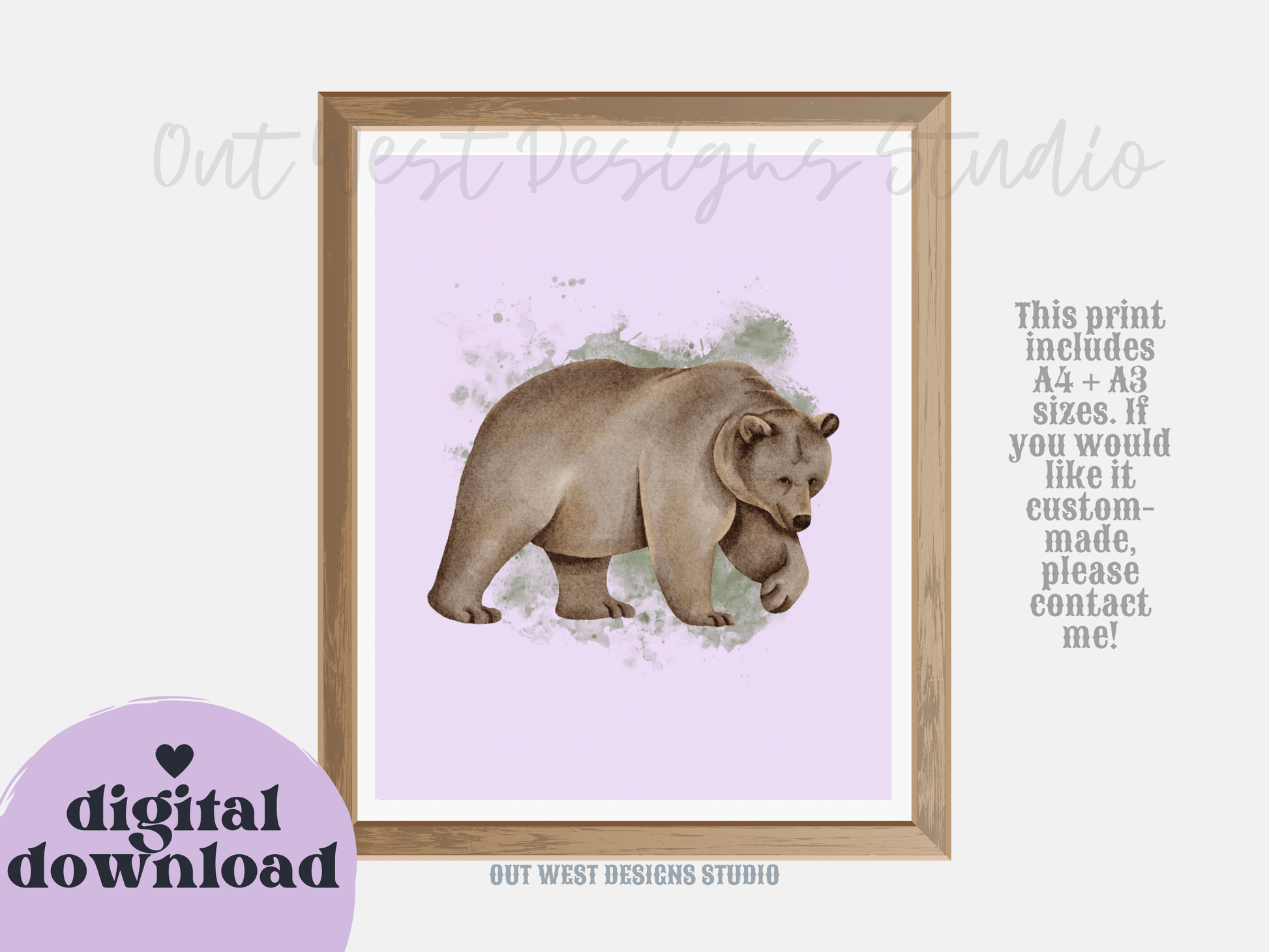 Woodlands animal print- babies, toddler boys + girls nursery home wall decor - fox deer raccoon wolf moose bear Canadian kids bedroom