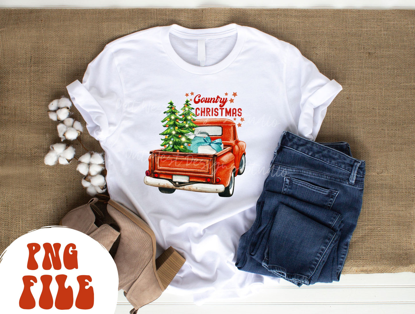 Merry Christmas Vintage Truck Sublimation, Png, Digital Illustration, Sublimation File, Christmas Png, Png Sublimation, Christmas Png file.