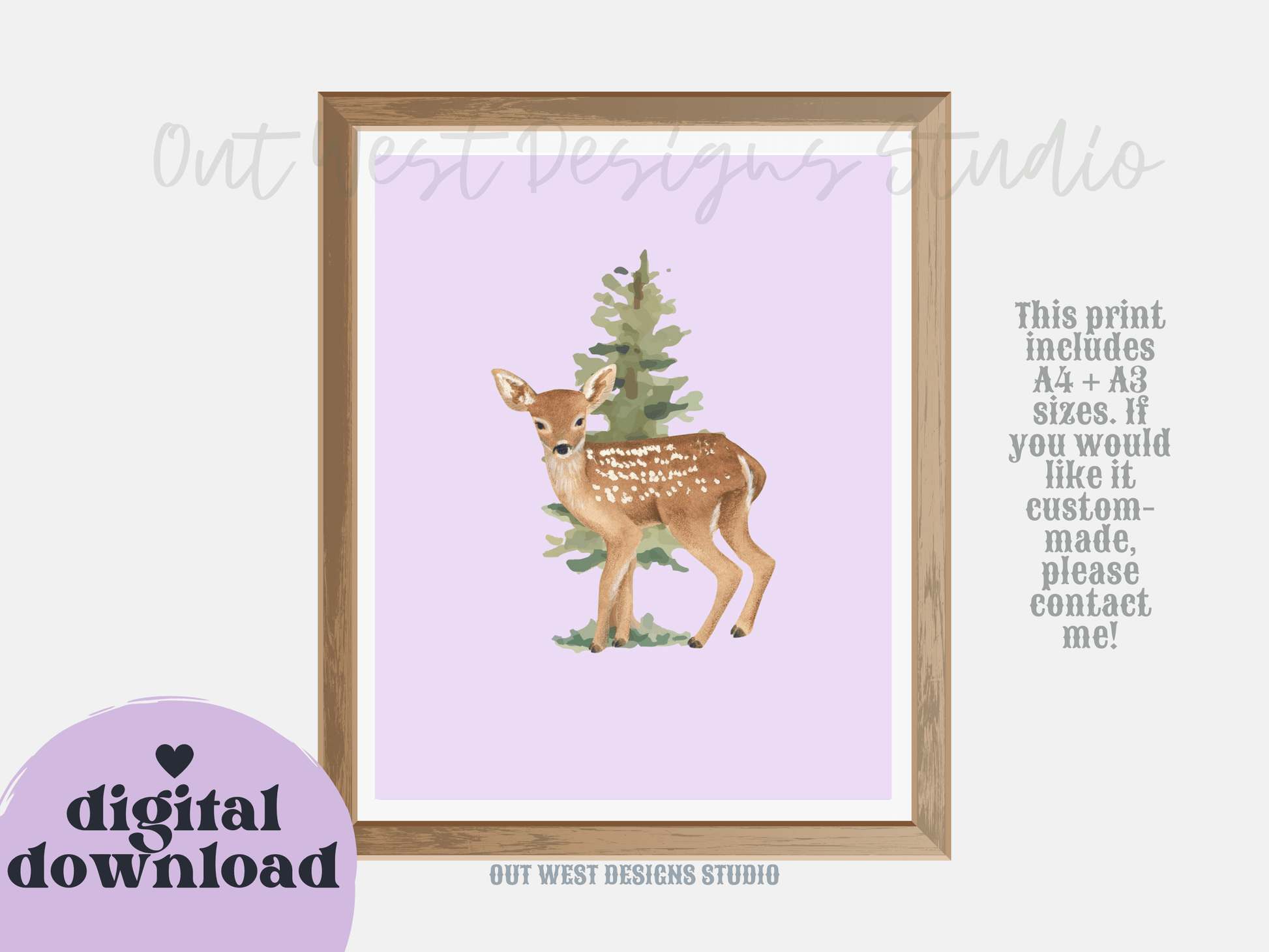 Woodlands animal print- babies, toddler boys + girls nursery home wall decor - fox deer raccoon wolf moose bear Canadian kids bedroom