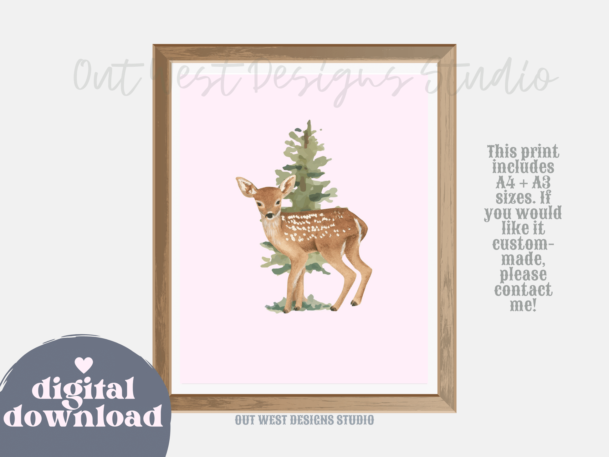 Woodlands animal print- babies, toddler boys + girls nursery home wall decor - fox deer raccoon wolf moose bear Canadian kids bedroom