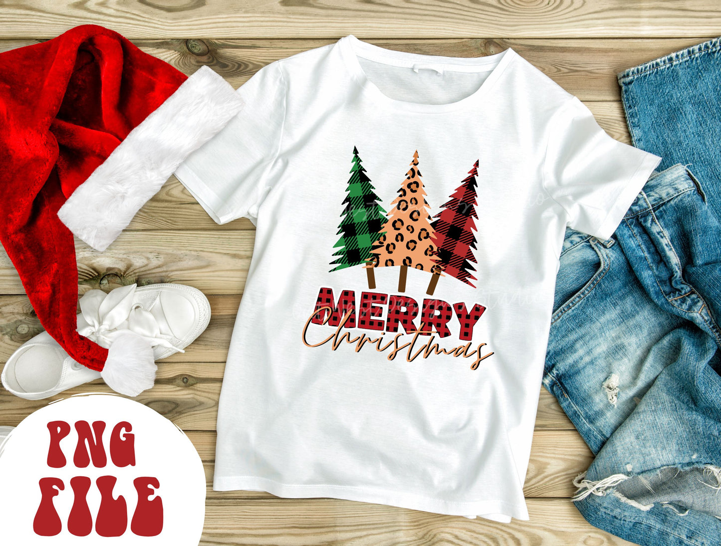 Merry Christmas Leopard and Plaid tree PNG shirt merch Sublimation, Western Png, Digital Illustration, Grunge christmas, Boho christmas Xmas