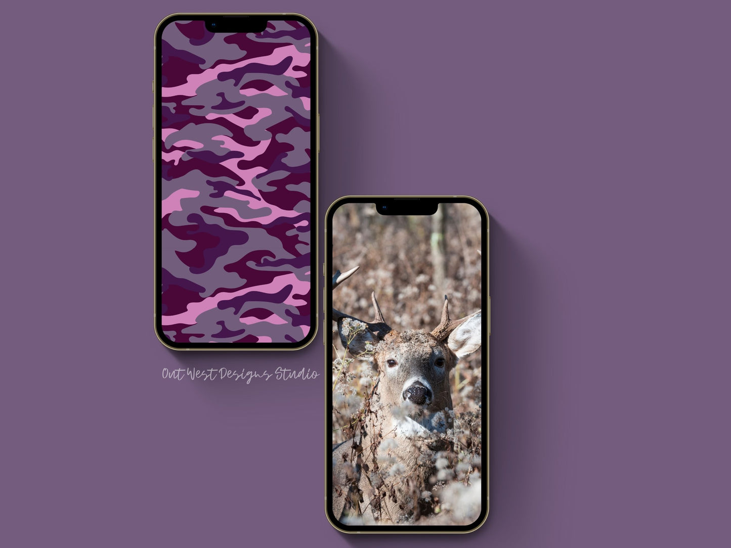 Hunting country Instagram highlight covers + story backgrounds - Pink + purple camo - country + western IG icons | deer hunter social media