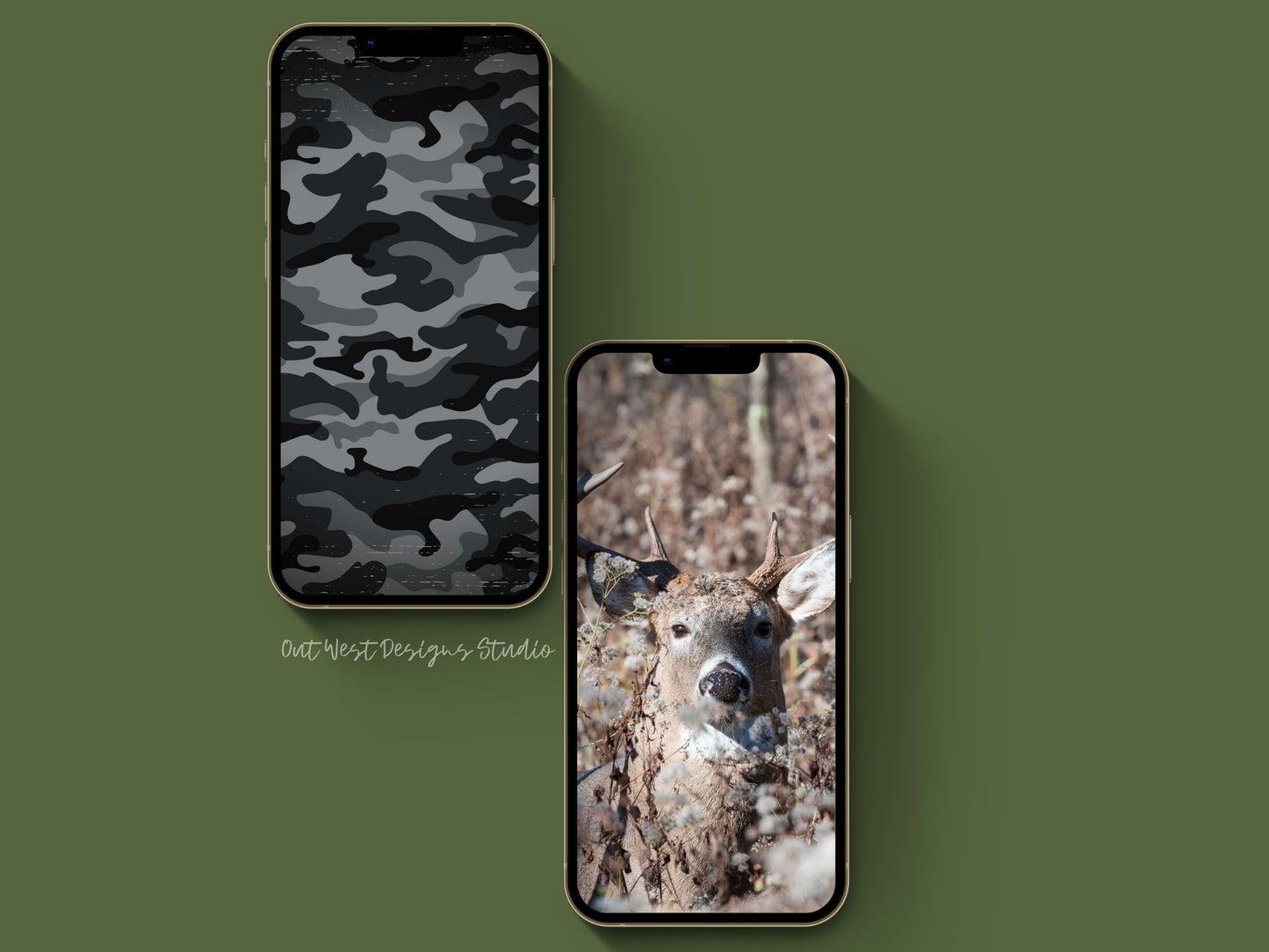 Hunting country Instagram highlight covers + story backgrounds - Green camo - country + western IG icons | deer elk bear hunter social media