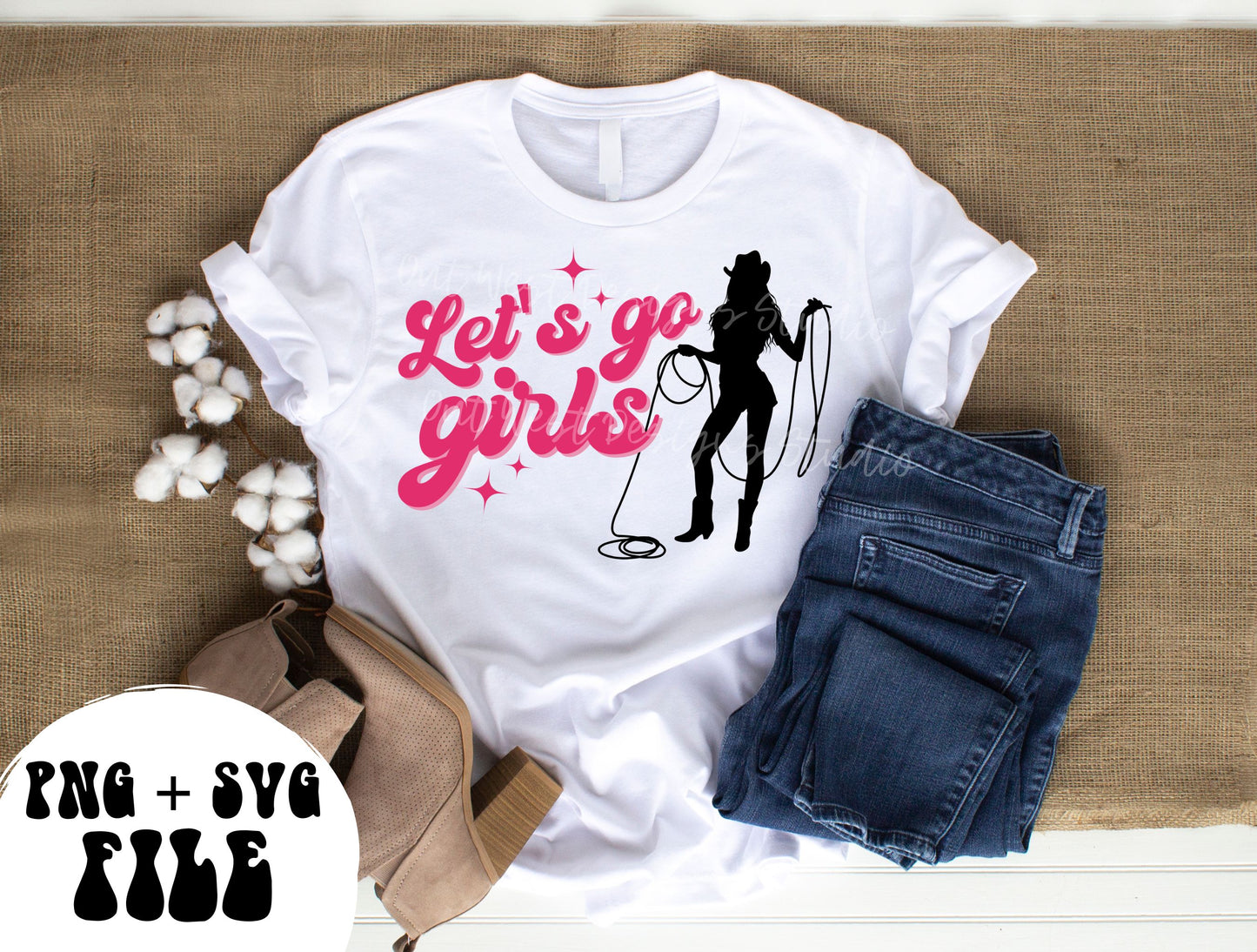 Let's go girls cowgirl PNG, Bachelorette SVG Sublimation Design instant Downloads, Birthday Rodeo Party | Retro Cowboy party Western shirt Shania Twain