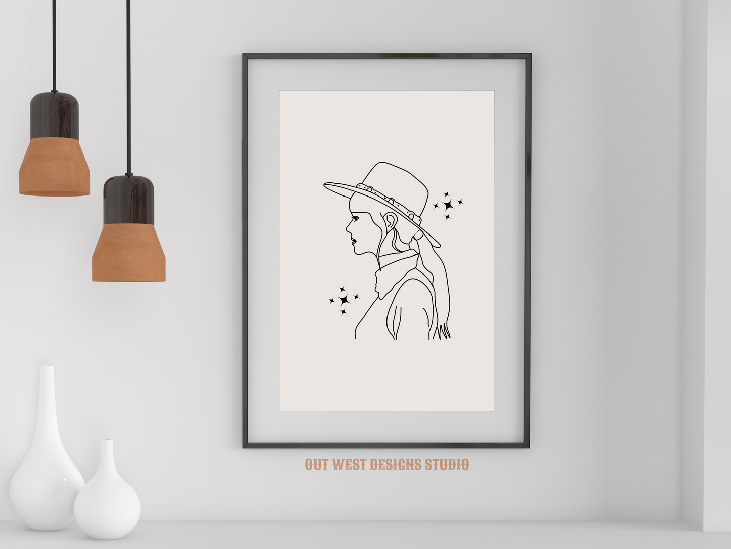 Printable Cosmic Cowgirl print in Off white/grey + black - Western home decor - Poster wall art long cowboy south west bohoPrintable Cosmic Cowgirl print in Off white/grey + black - Western home decor - Poster wall art long cowboy south west boho