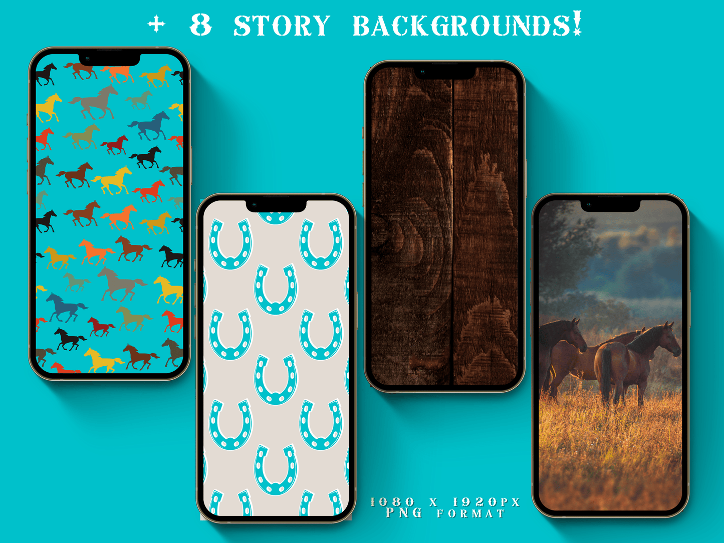 Aqua Equestrian horse riding Instagram highlight covers + story backgrounds - show jumping, pony, dressage, rodeo cowgirl IG icons