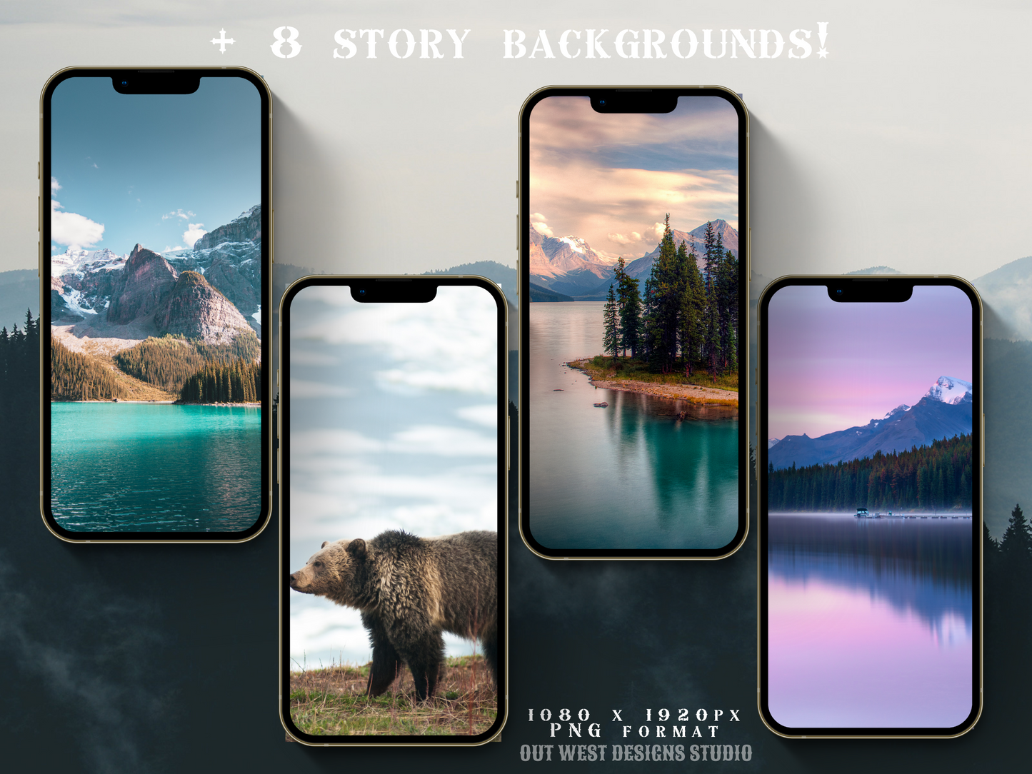 Canada Adventure travel boho Instagram highlight covers + story backgrounds - Canadian wood nature | exploring wanderlust camping IG icons