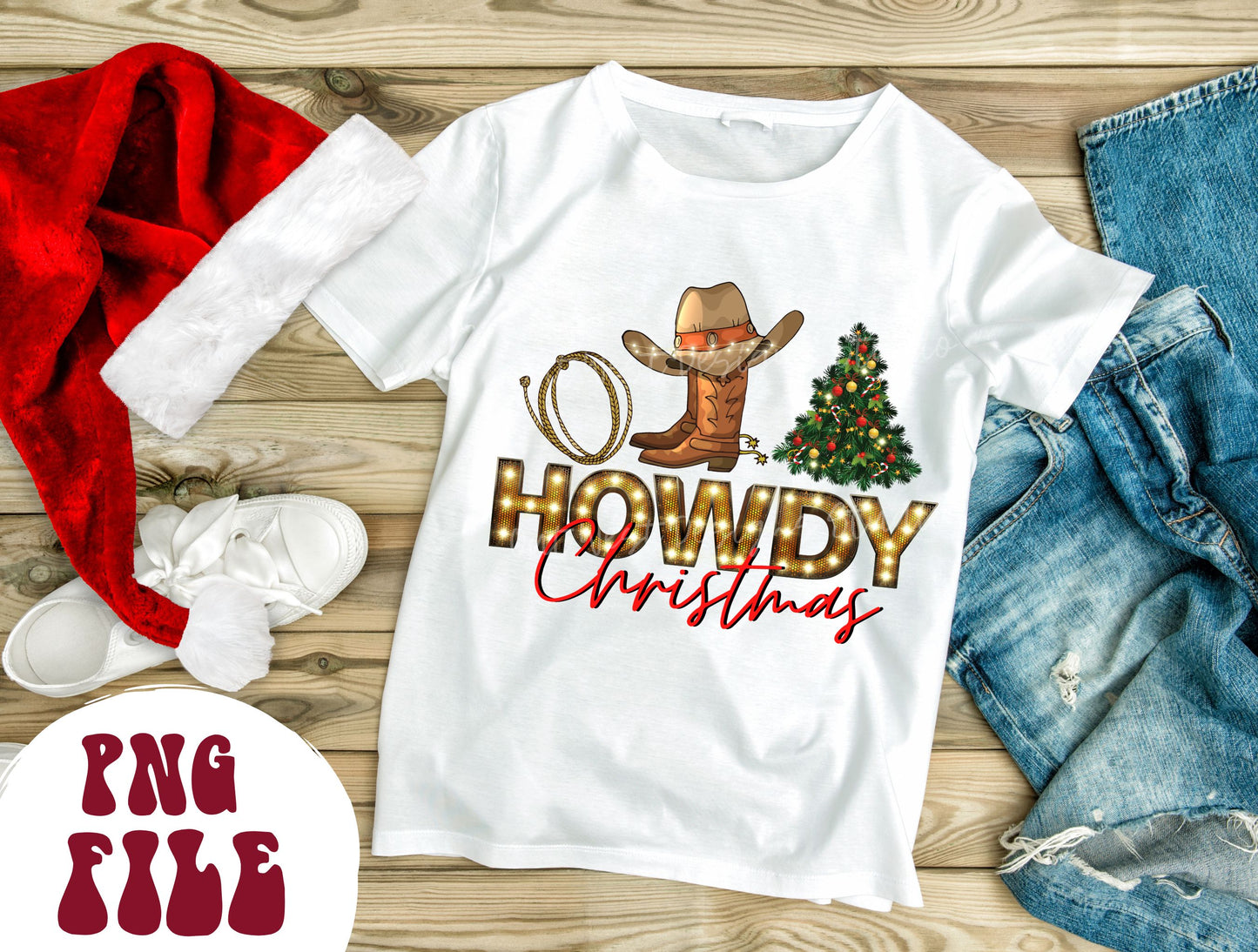 Howdy Christmas png download-Western Christmas png, Happy Holidays png, Country Christmas png, Holiday sublimation, Western png, Howdy png