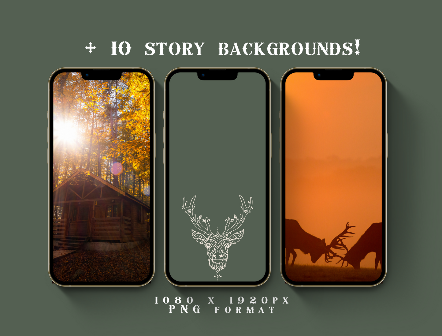 REDNECK Country Instagram highlight covers + story backgrounds - Green hunting camo - Western IG icons | deer elk bear hunter social media