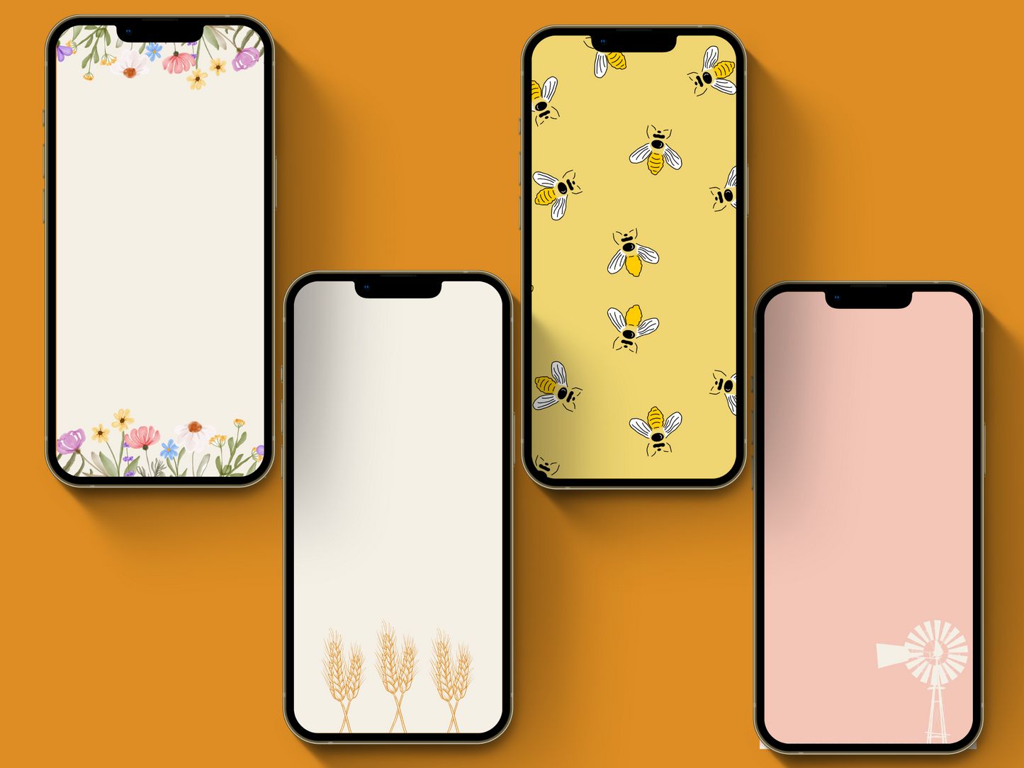 Spring Farm + homesteading Instagram highlight covers + story backgrounds Garden + animals + flower icons- yellow orange + pink