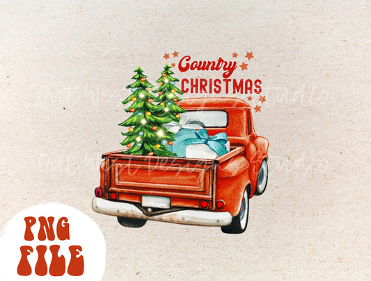 Merry Christmas Vintage Truck Sublimation, Png, Digital Illustration, Sublimation File, Christmas Png, Png Sublimation, Christmas Png file.