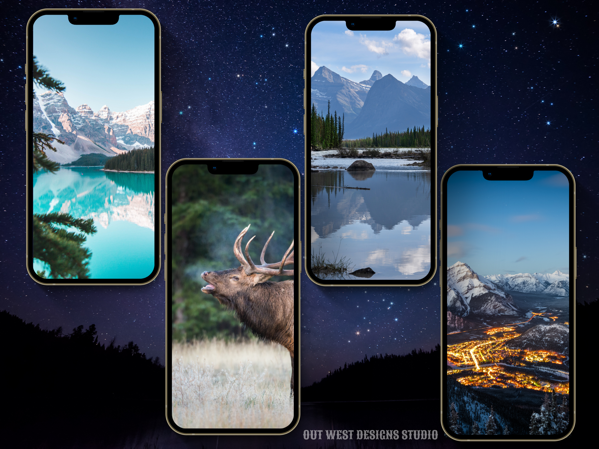 Canada Adventure travel boho Instagram highlight covers + story backgrounds - Canadian night sky | exploring wanderlust camping IG icons