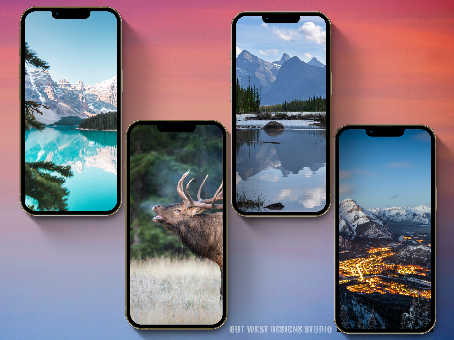 Canada Adventure travel boho Instagram highlight covers + story backgrounds - Canadian pastel sunset | exploring wanderlust camping IG icons