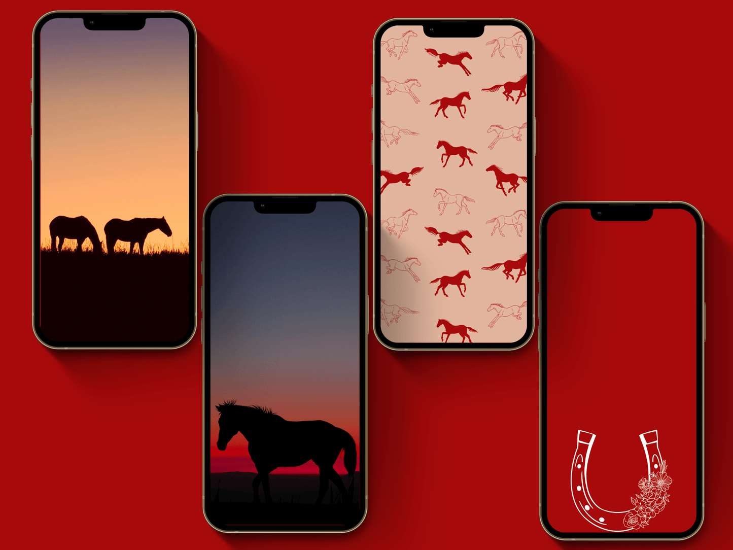 Red Equestrian horse riding Instagram highlight covers + story backgrounds - show jumping, pony, dressage, rodeo cowgirl IG icons