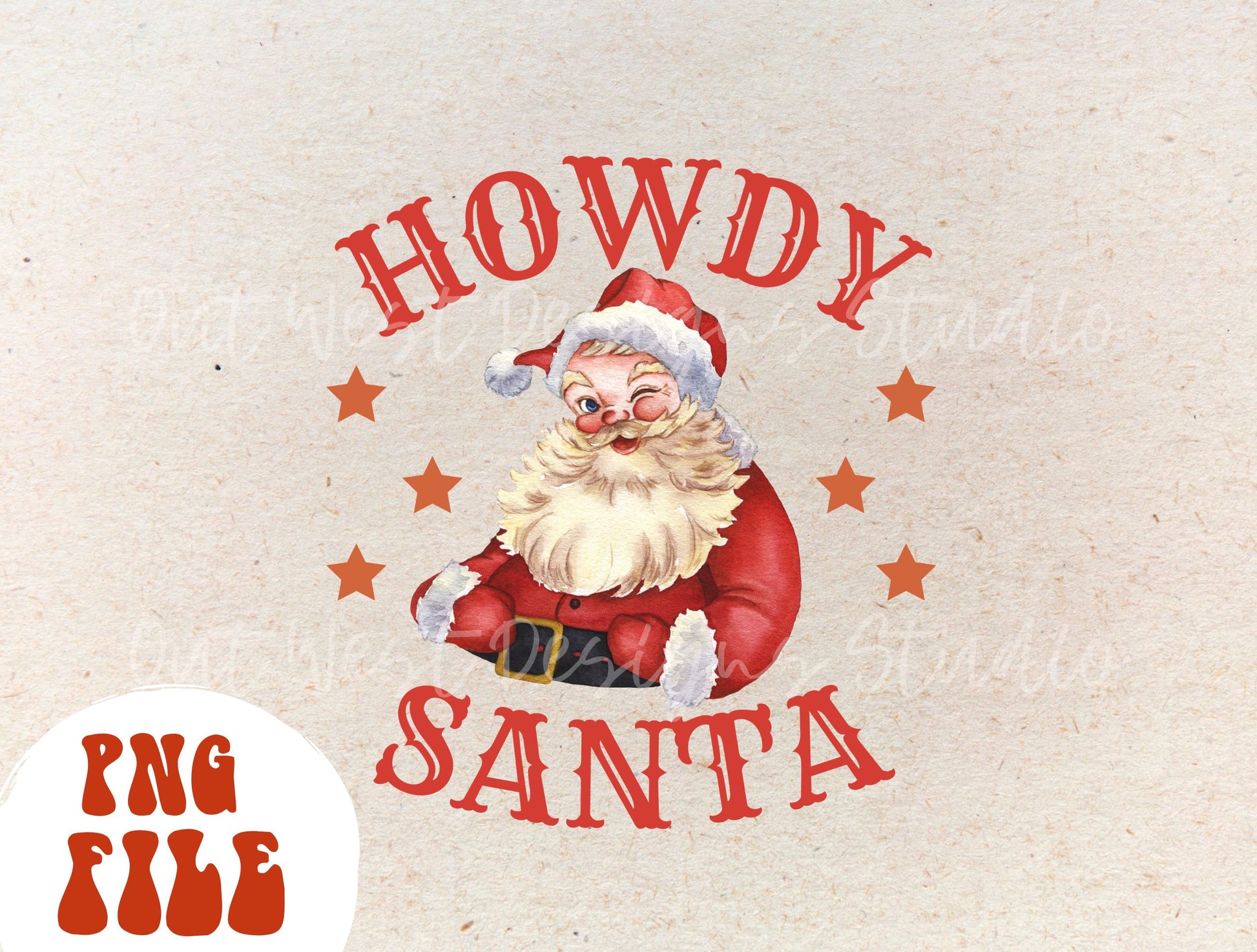 Howdy Santa Country Christmas Vintage Sublimation, Western Png, Digital Illustration, Sublimation File, Christmas Png, Xmas png