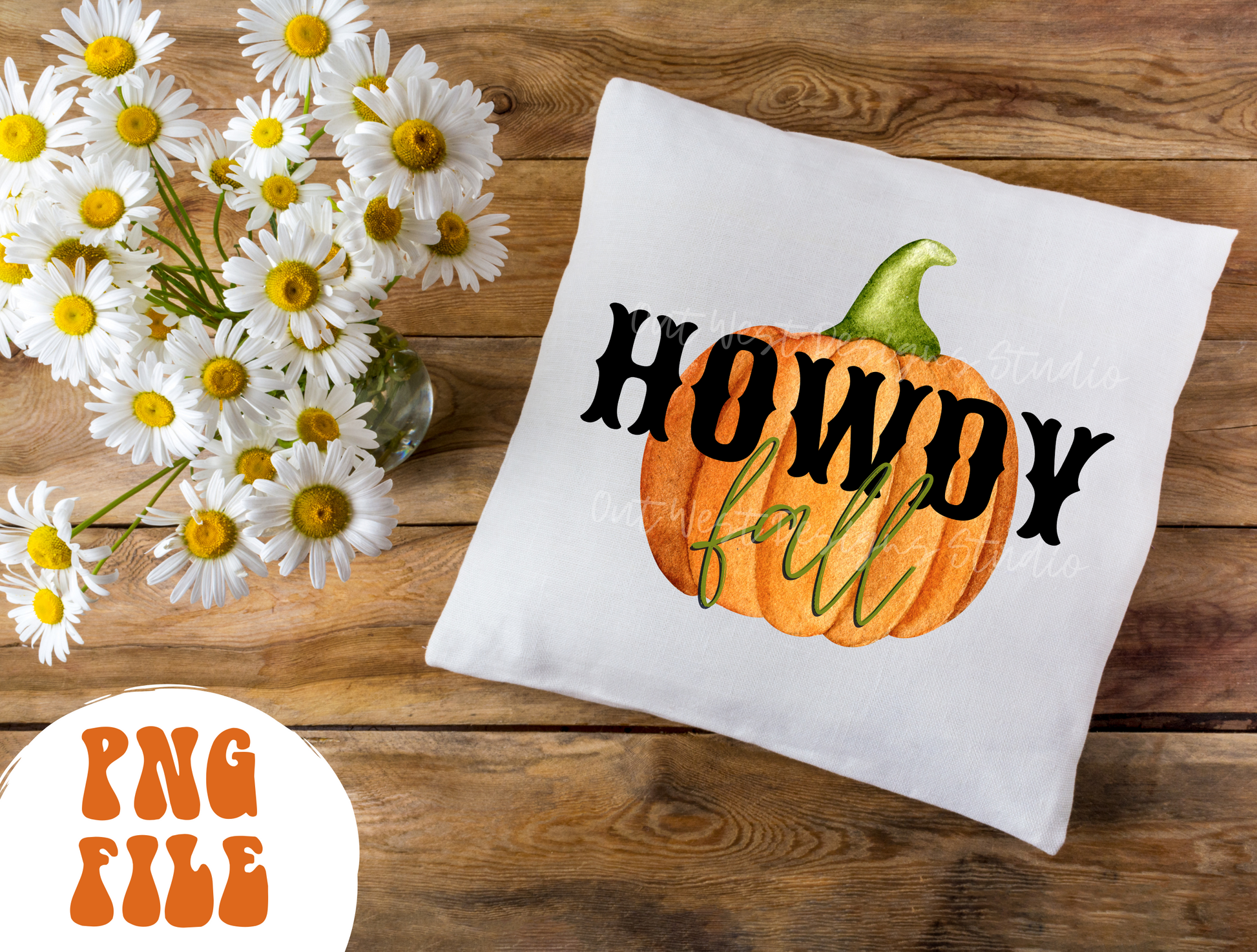 Western Fall halloween Howdy fall pumpkin PNG, Season, Sublimation Design instant Downloads, Retro Autumn Vibes, Thanksgiving