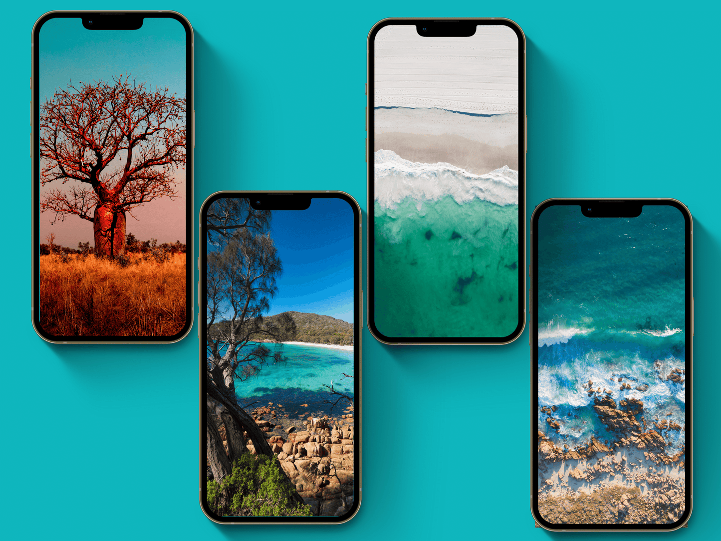 Australian travel boho Instagram highlight covers + story backgrounds - Outback Aqua color Australian wanderlust IG icons