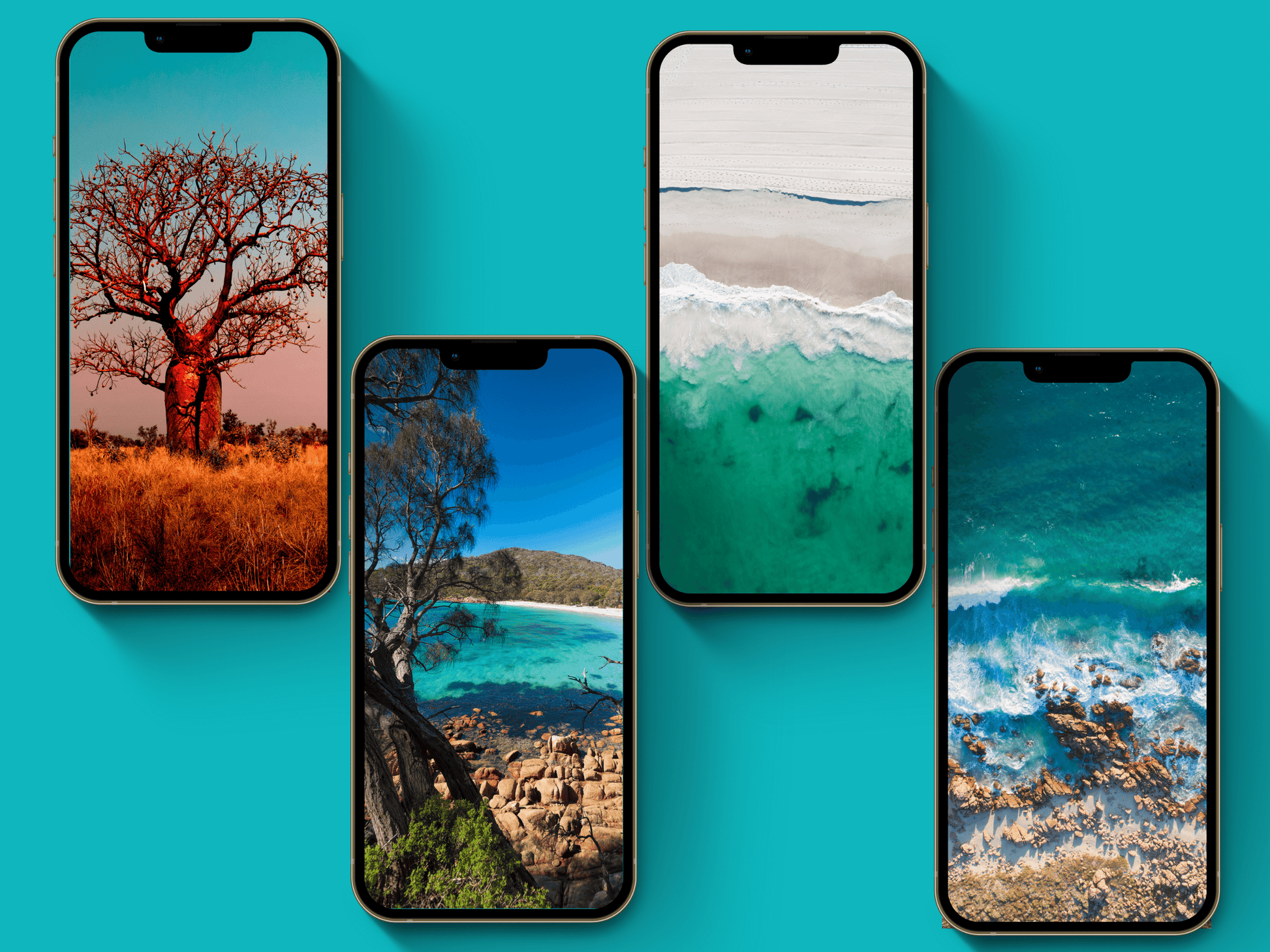 Australian travel boho Instagram highlight covers + story backgrounds - Outback Aqua color Australian wanderlust IG icons