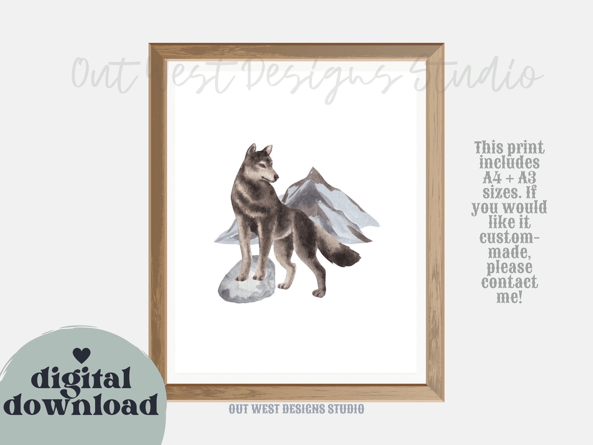 Woodlands animal print- babies, toddler boys + girls nursery home wall decor - fox deer raccoon wolf moose bear Canadian kids bedroom