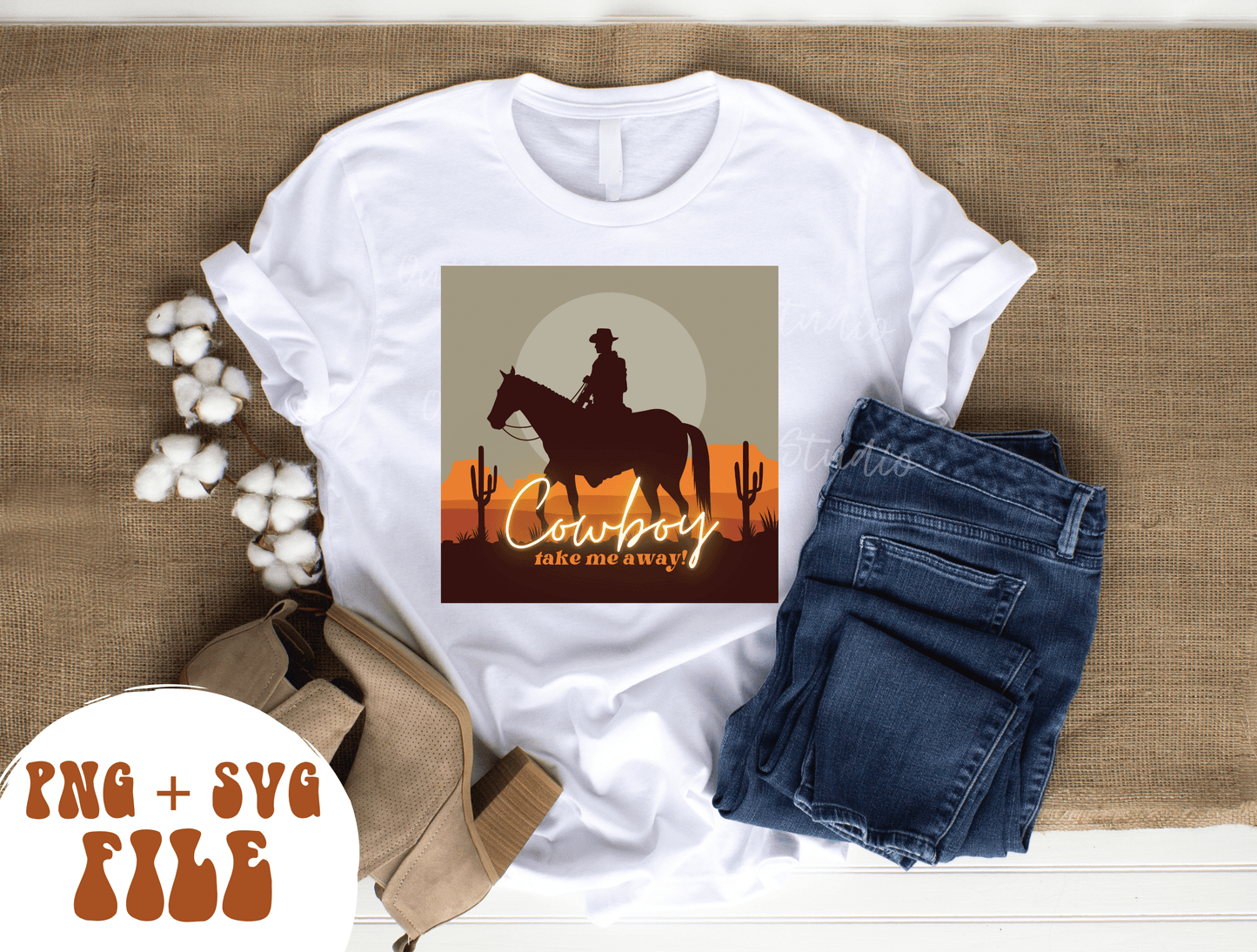 Western Cowboy Desert Current Mood PNG file | Rodeo SVG | Retro Sublimations, Cowgirl Sublimation, Designs Digital Downloads, Shirt Design