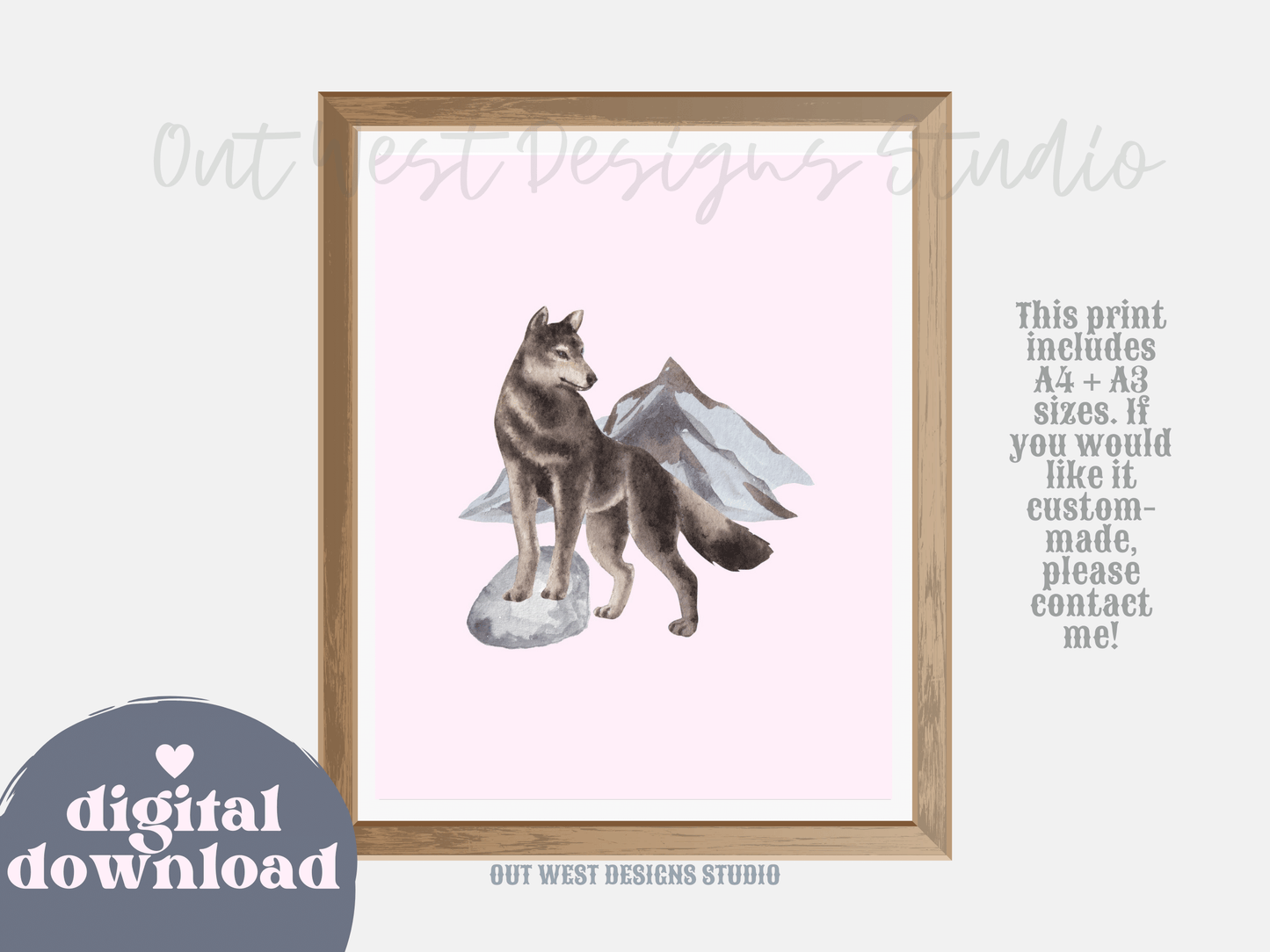 Woodlands animal print- babies, toddler boys + girls nursery home wall decor - fox deer raccoon wolf moose bear Canadian kids bedroom