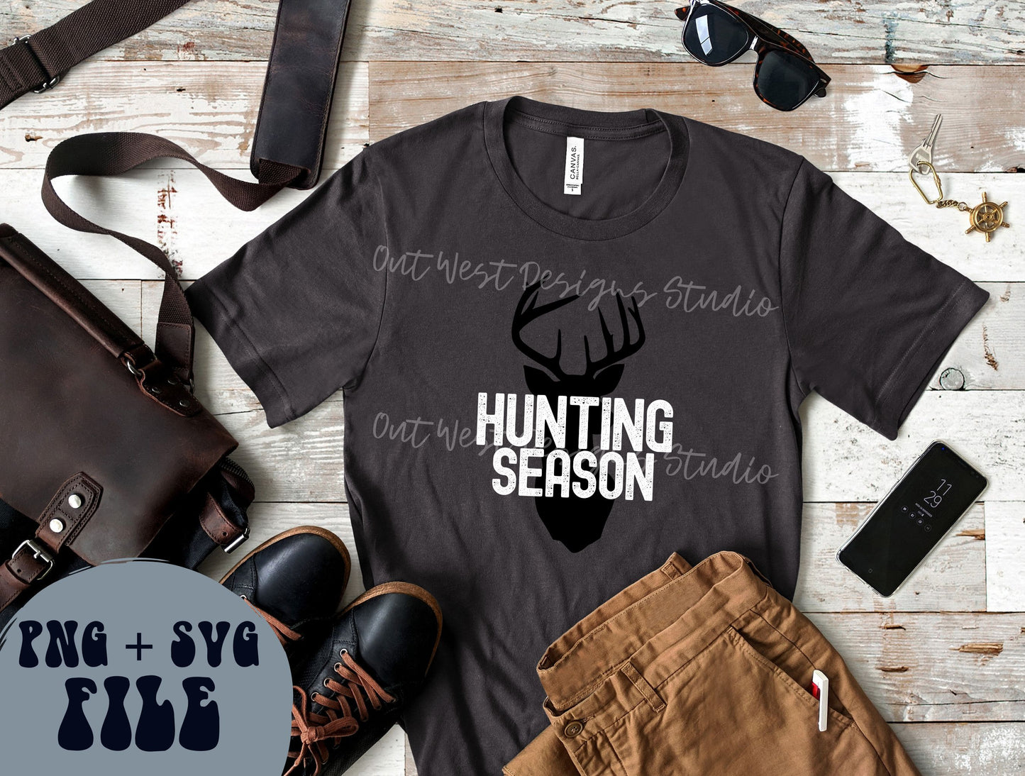 Deer Hunting Season Country SVG + PNG, Buck hunter | Cut file Sublimation Design instant Downloads | Digital files