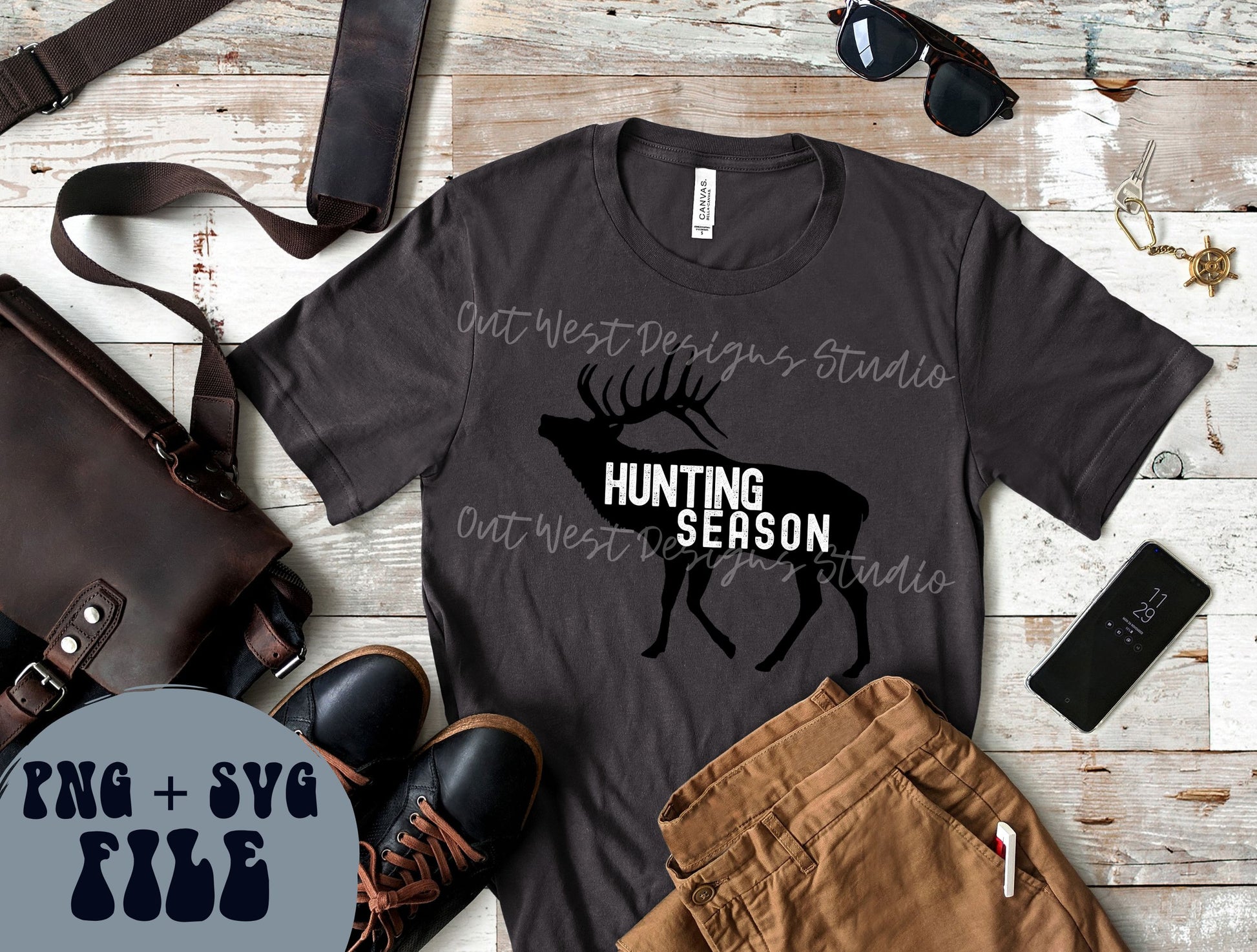 Elk Hunting Season Country SVG + PNG, Buck hunter | Cut file Sublimation Design instant Downloads | Digital files