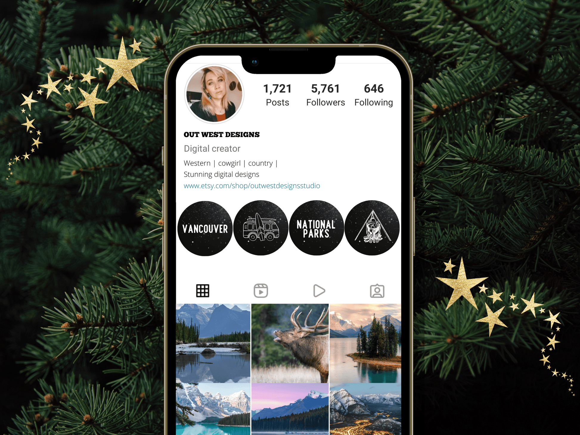 Canada Adventure travel boho Instagram highlight covers + story backgrounds - Canadian Black night | exploring wanderlust camping IG icons