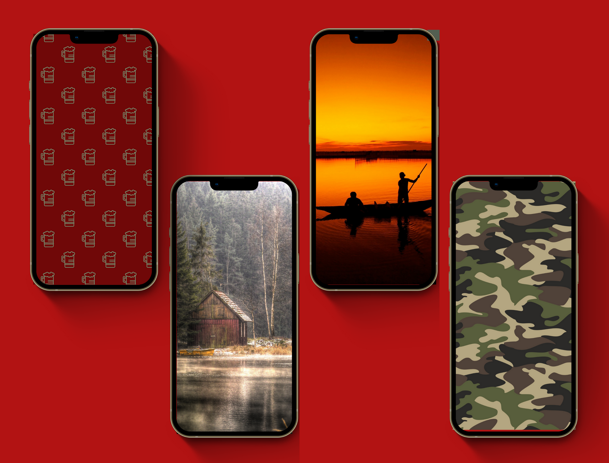 Redneck Country Instagram highlight covers + story backgrounds - Red hunting camo - Western IG icons | deer elk bear hunter social media