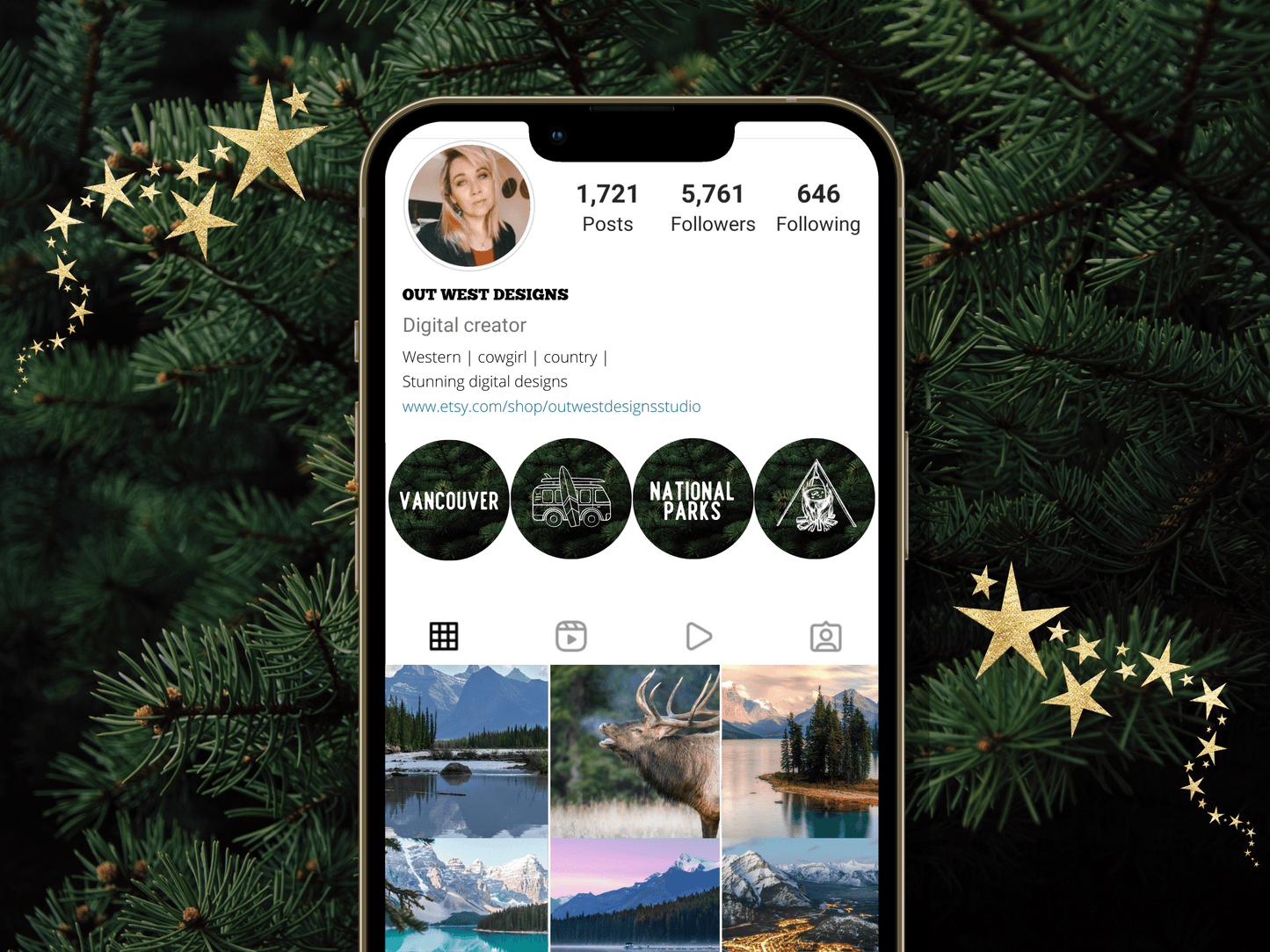 Canada Adventure travel boho Instagram highlight covers + story backgrounds - Canadian pine tree | exploring wanderlust camping IG icons