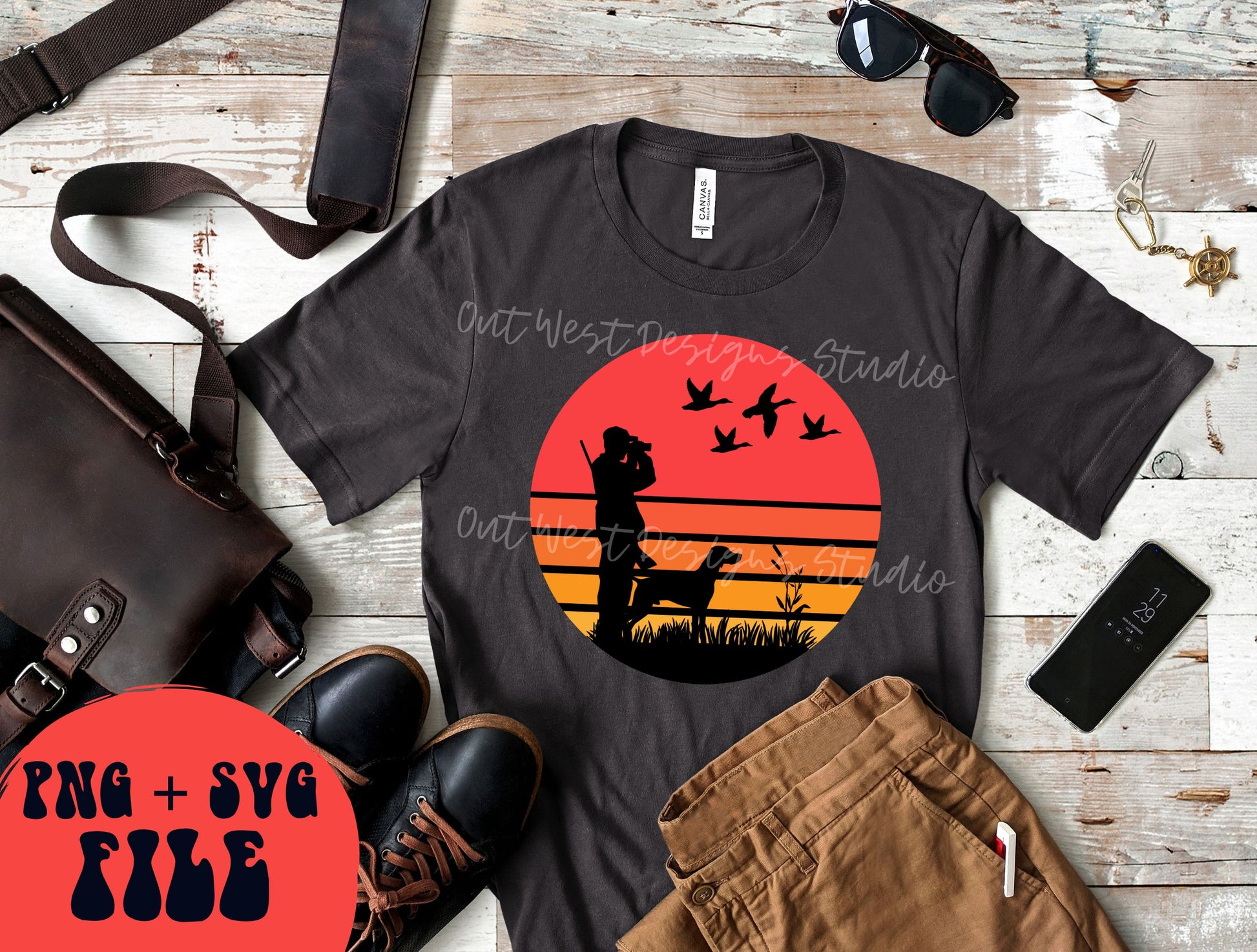 Duck Hunting hunter with dog Country SVG + PNG, Buck geese Season | Cut file Sublimation Design instant Downloads | Digital files