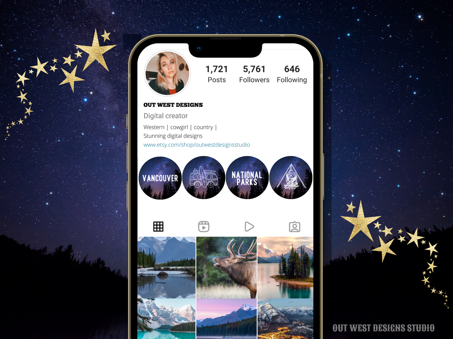 Canada Adventure travel boho Instagram highlight covers + story backgrounds - Canadian night sky | exploring wanderlust camping IG icons