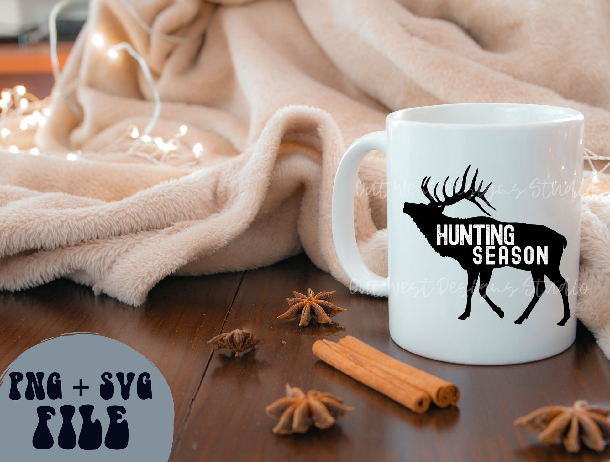 Elk Hunting Season Country SVG + PNG, Buck hunter | Cut file Sublimation Design instant Downloads | Digital files