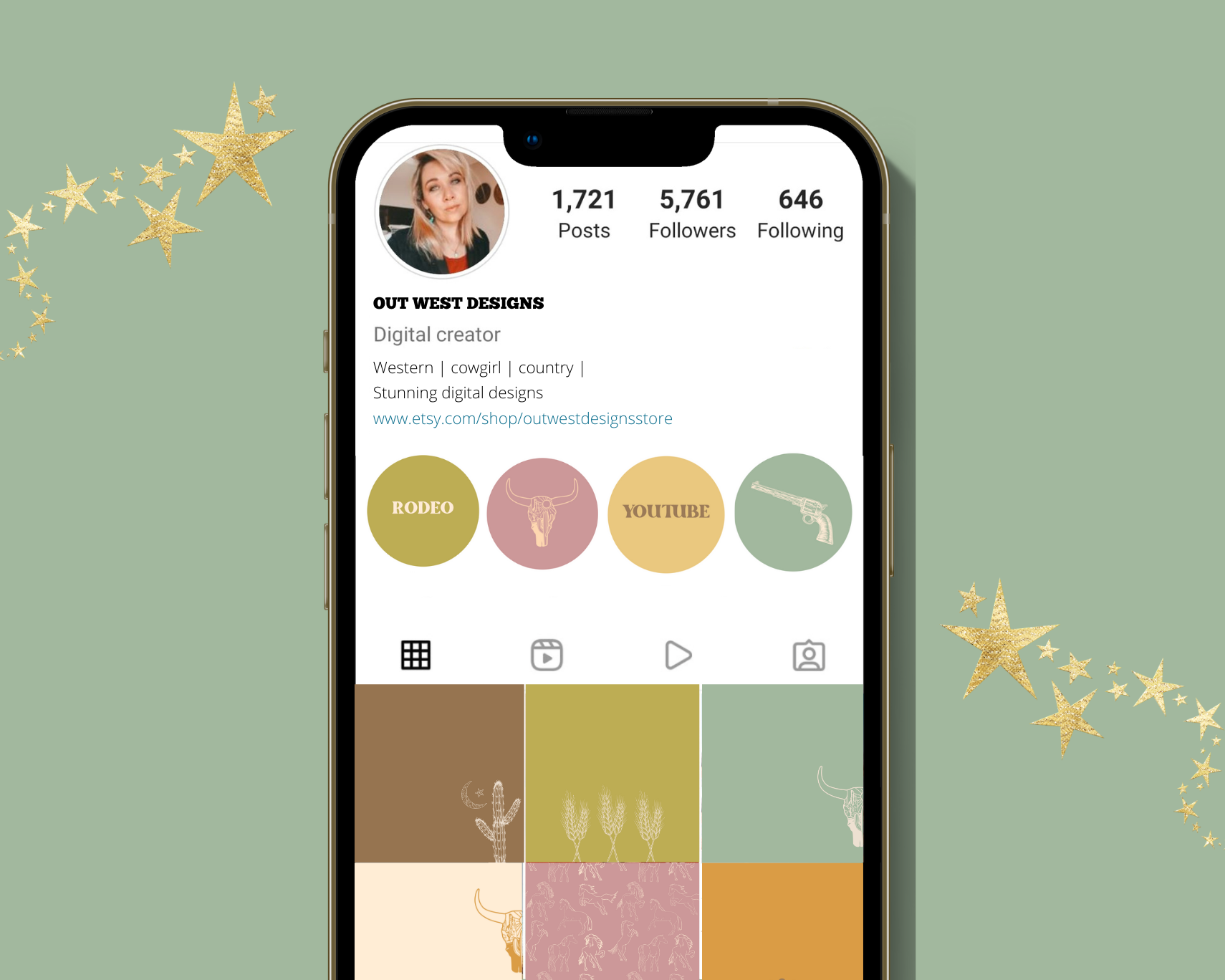 Wild West Cowgirl Instagram highlight covers + story backgrounds - Pastel Sunset western rodeo IG icons for social media