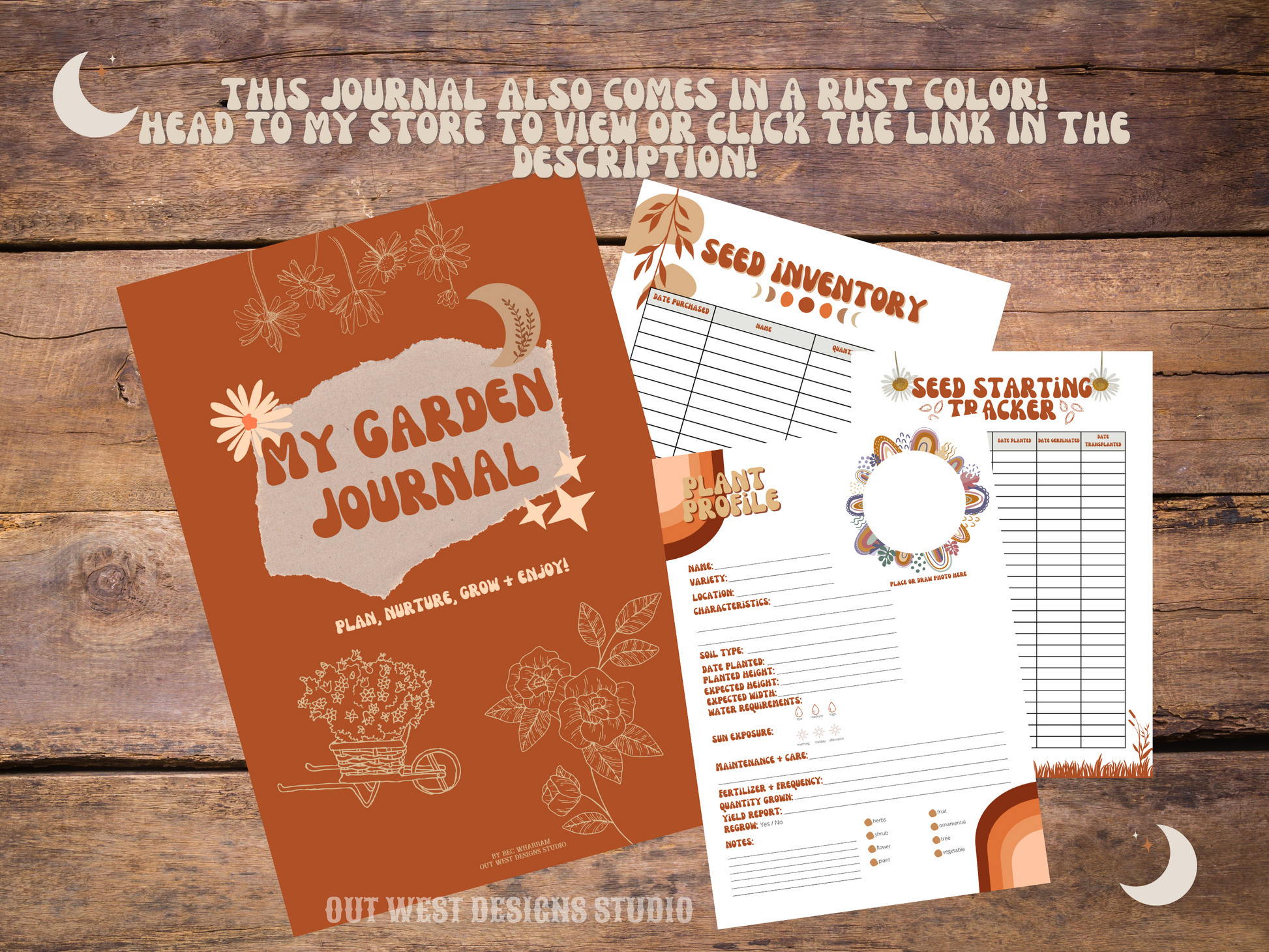 My garden journal diary | keep track of seeding, harvest, inventory + design your own layout | Homesteading book | flower + plant planner