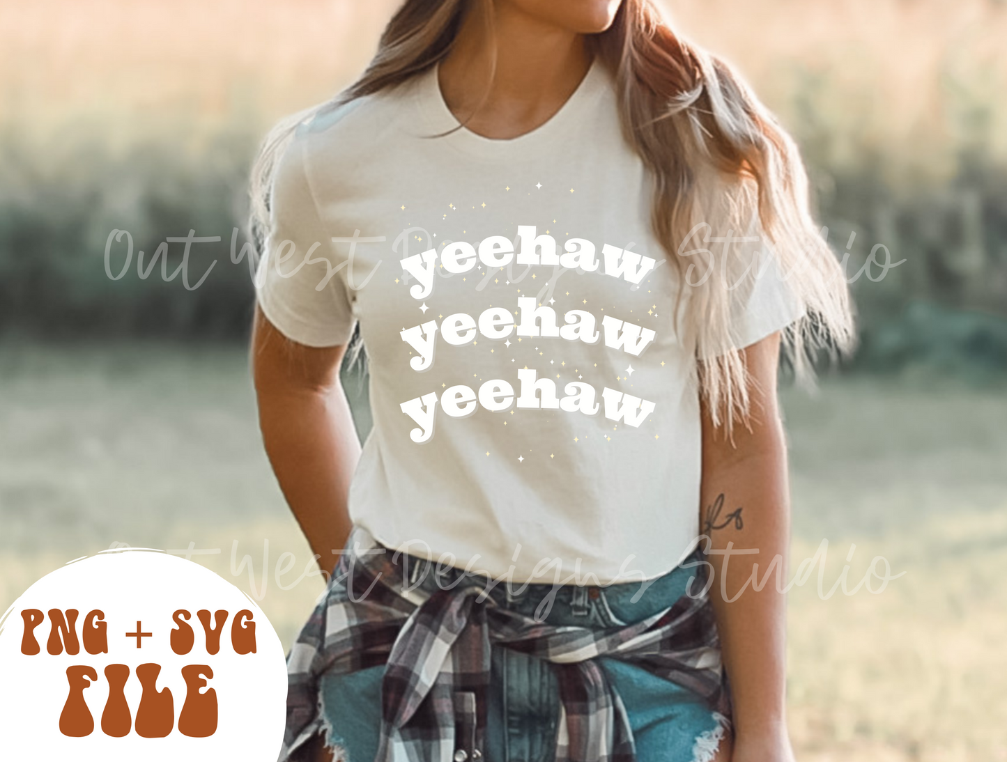 Yeehaw Western PNG + SVG file | Rust + stars | Retro Sublimations, Cowgirl Sublimation, Designs Digital Downloads, Shirt | country