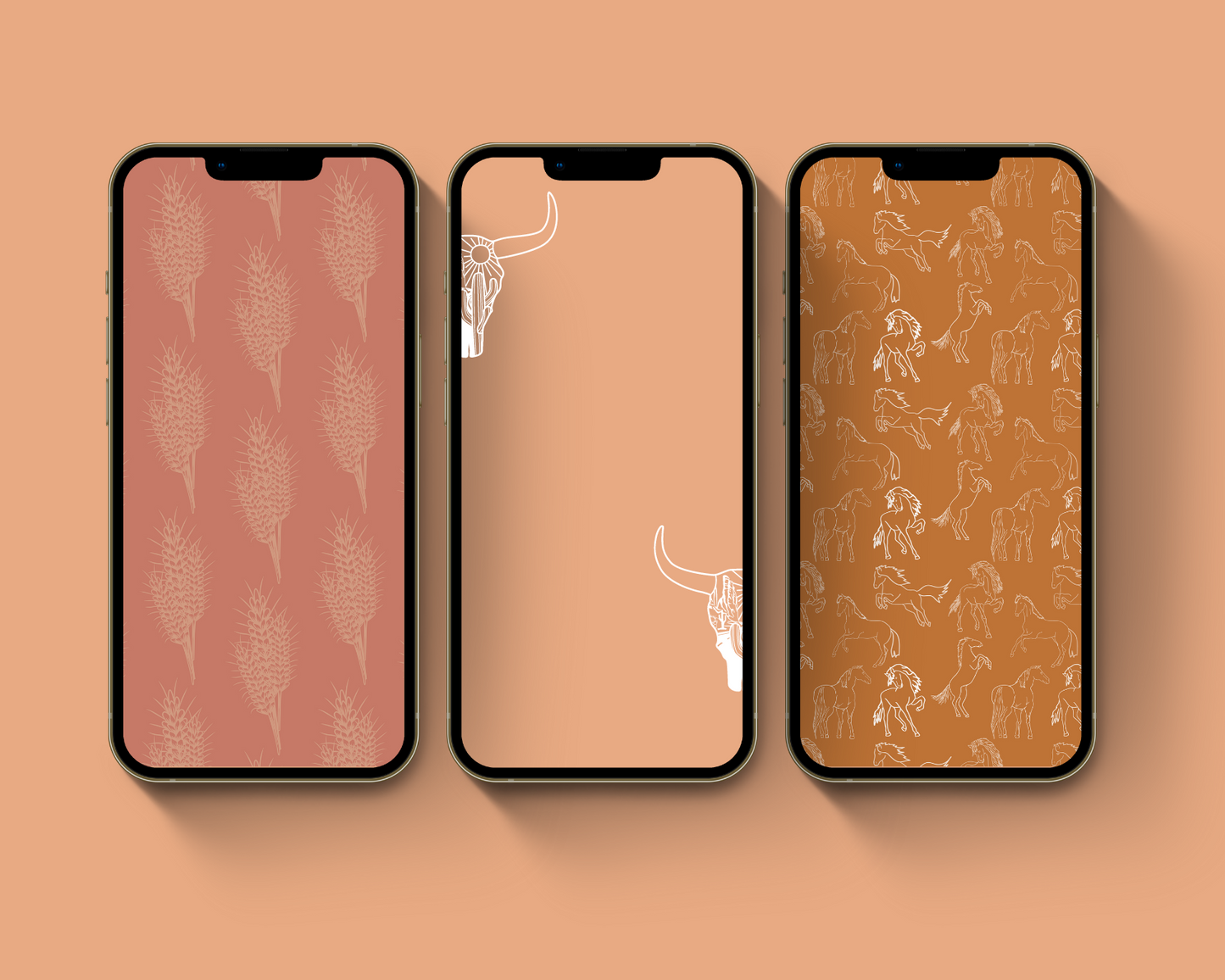 Wild West Cowgirl Instagram highlight covers + story backgrounds - Pink Summer - orange burgundy cream white western IG icons