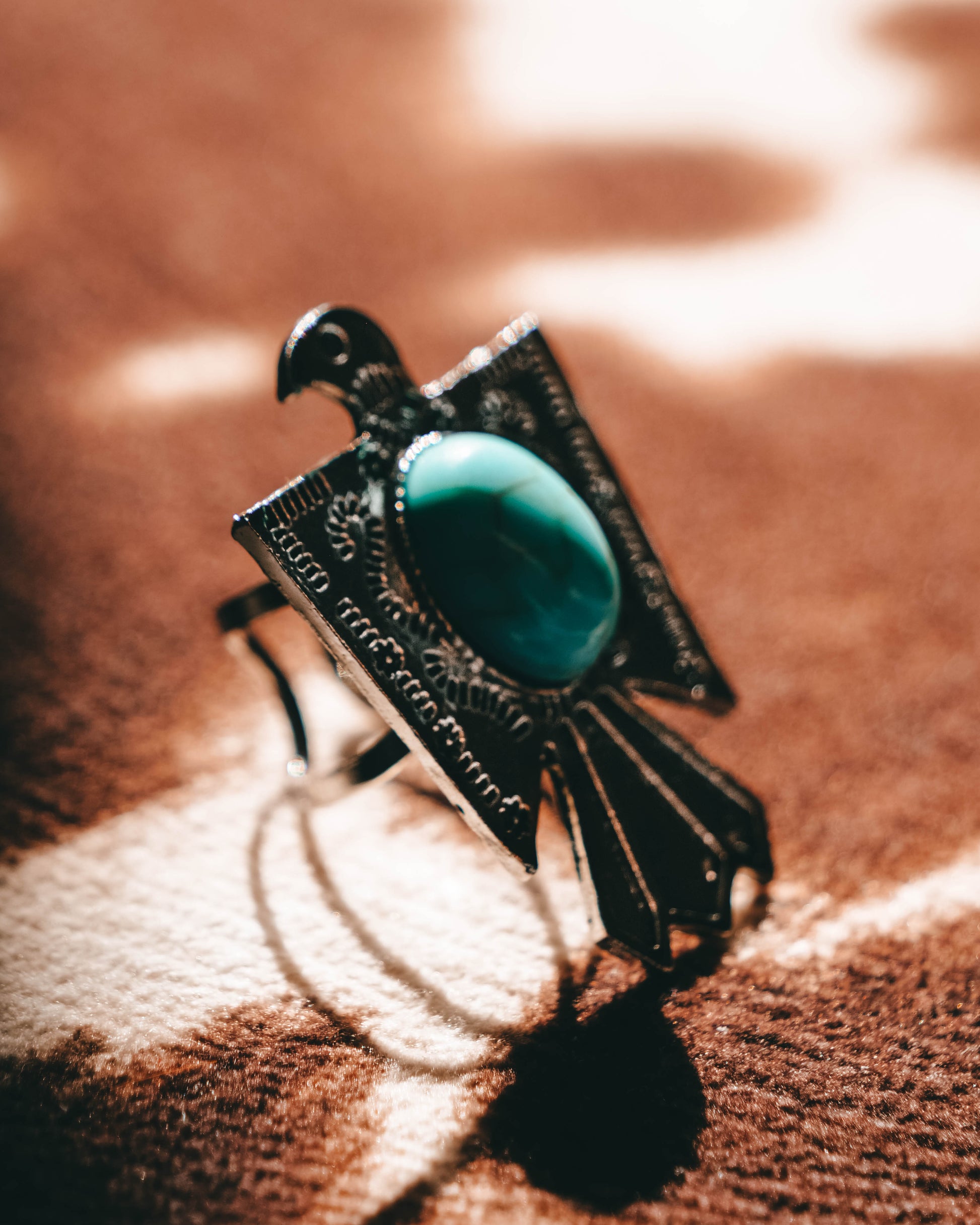 Thunderbird western-style jewelry- This super cute ring is a great fashion piece to add to any outfit!  Color: Silver Material: Zinc Alloy Size: One size fits most